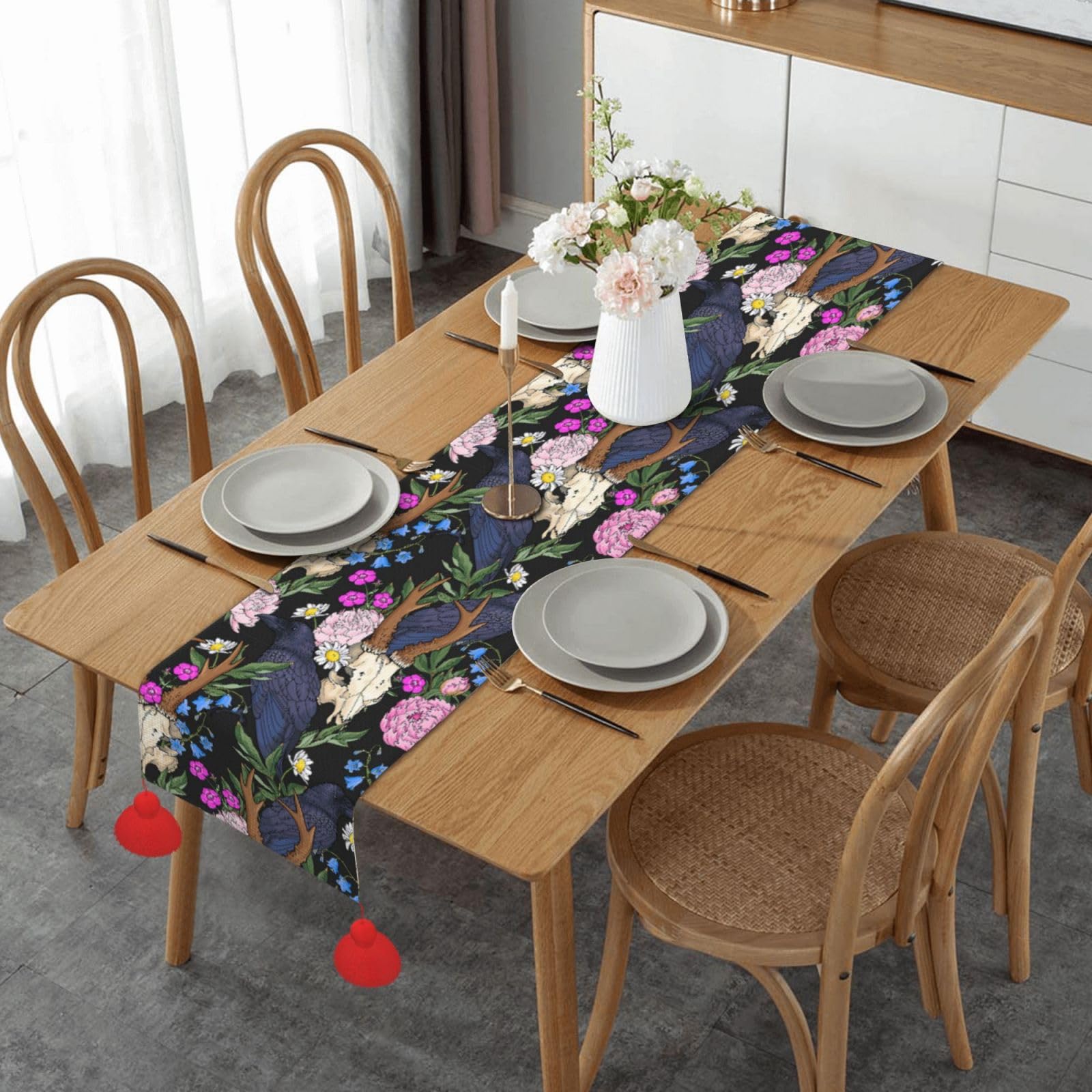 Chemin de table antidérapant déco de fête Noël et mariage