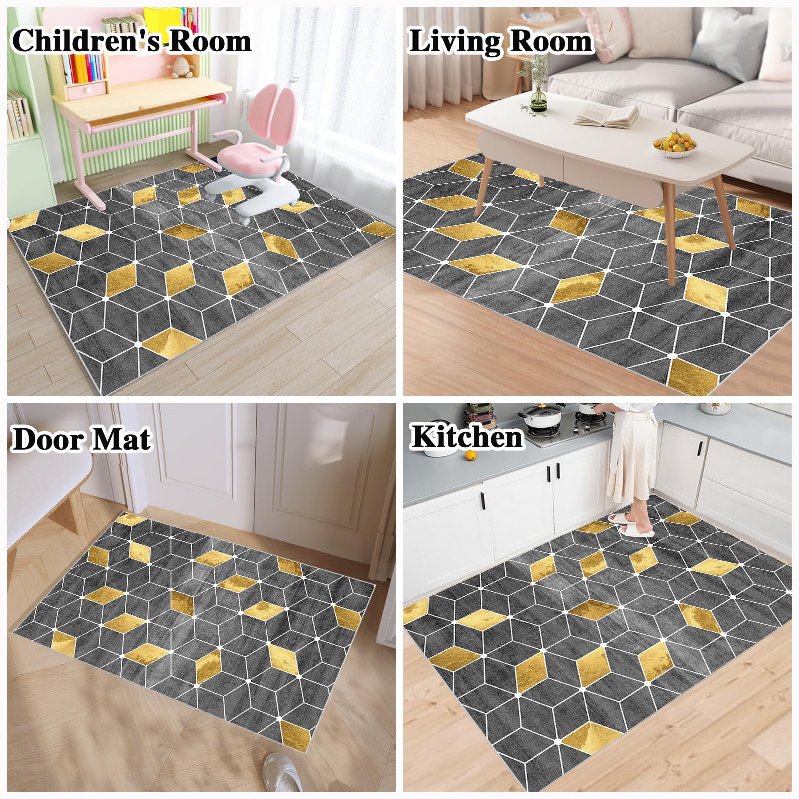 Tappetino Salvapavimento Antiscivolo, Tappeto per Sedia Ufficio per per Pavimenti in Legno Duro, Tappeto Gaming pavimento, Tappetini di Protezione per Pavimento per Parquet e Laminato 120 x 140 cm