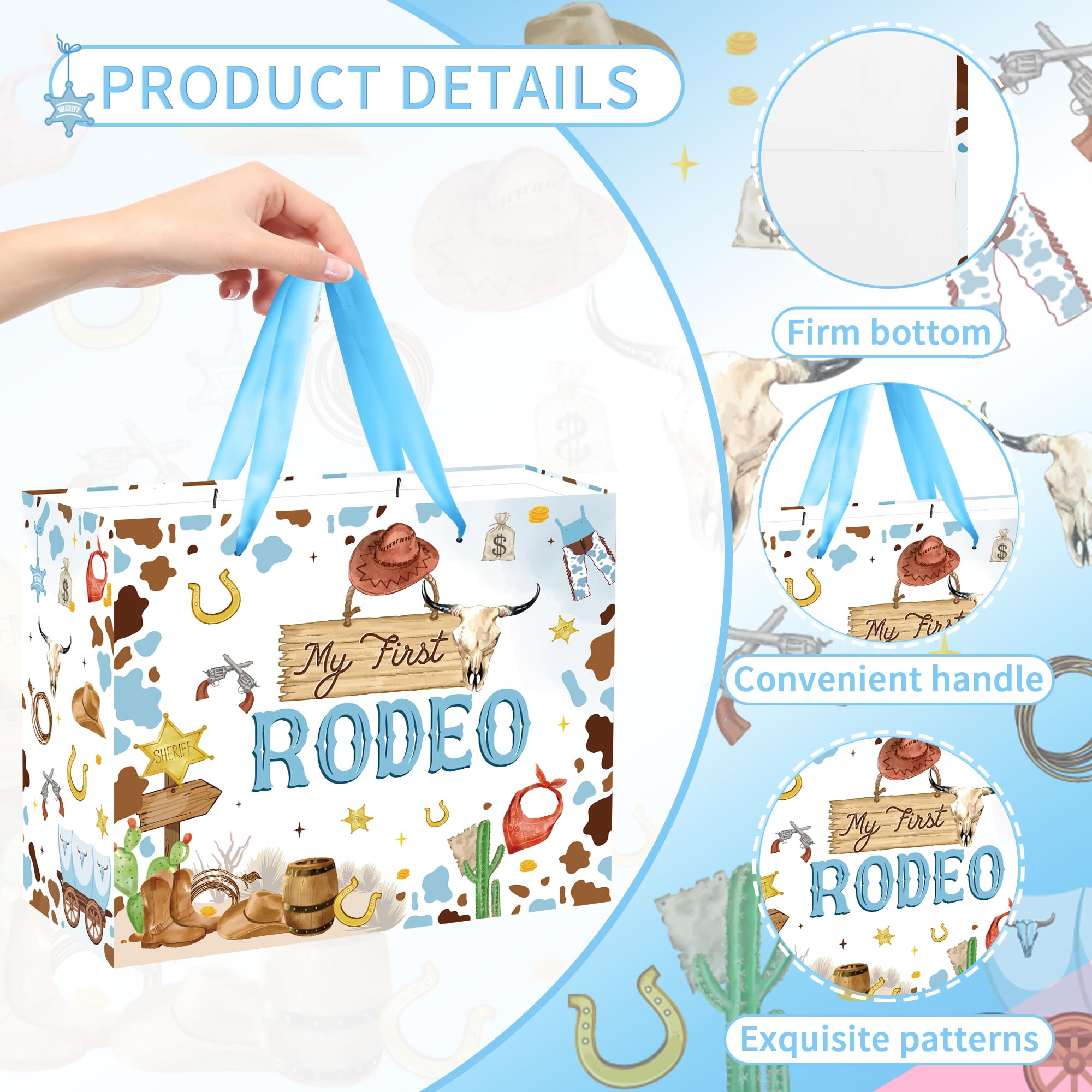 BDPWSS 'This Ain't My First Rodeo' Kosmetiktasche – Western Design, Canvas, 23x16x5 Cm, Wasserdicht