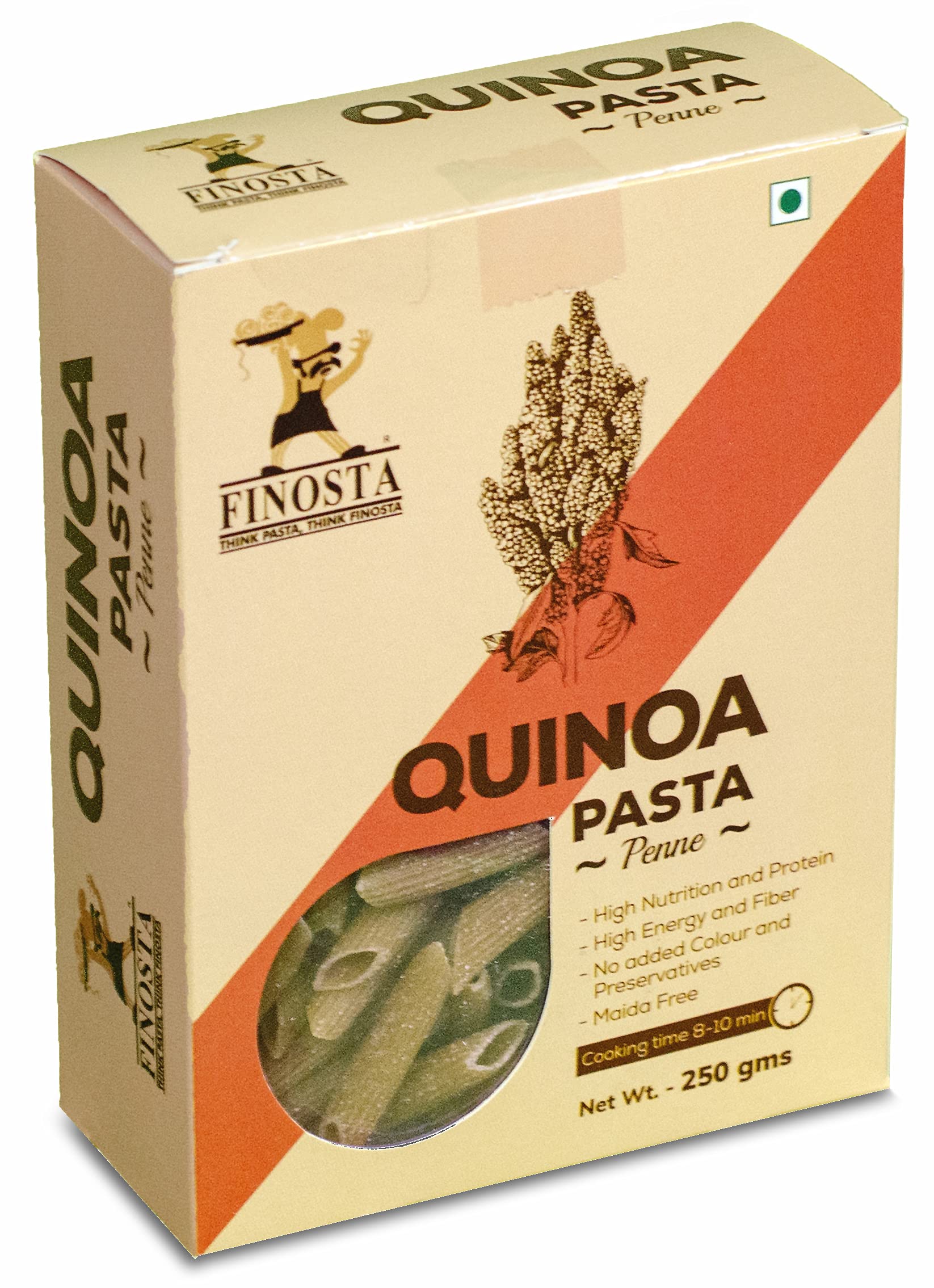 Finosta Quinoa Penne Pasta, Easy to Cook | Tasty and Healthy | No Maida | Source of Fibre | Cholesterol Free | Vegetarian, 250gm (B093DNMCHB) Amazon Price History, Amazon Price Tracker