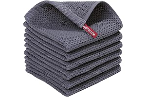 HYER KITCHEN 100% Cotton Waffle Weave Dish Cloths, Super Absorbent Soft and...