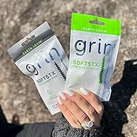 Vista 8 de Grin Softstx con infusión de carbón, púas dentales suaves, 90 unidades, cerdas suaves y flexibles, palillo de dientes texturizado, sabor a menta