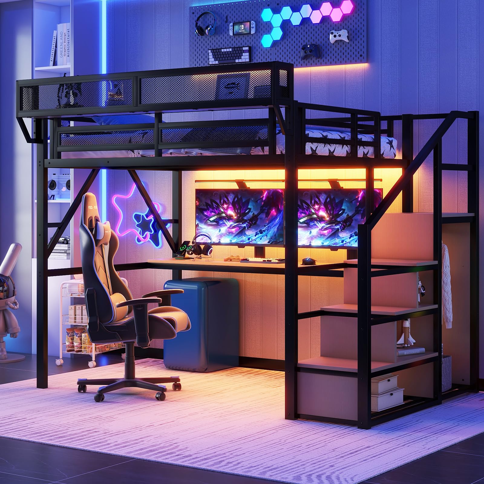 Mirightone Full Loft Bed