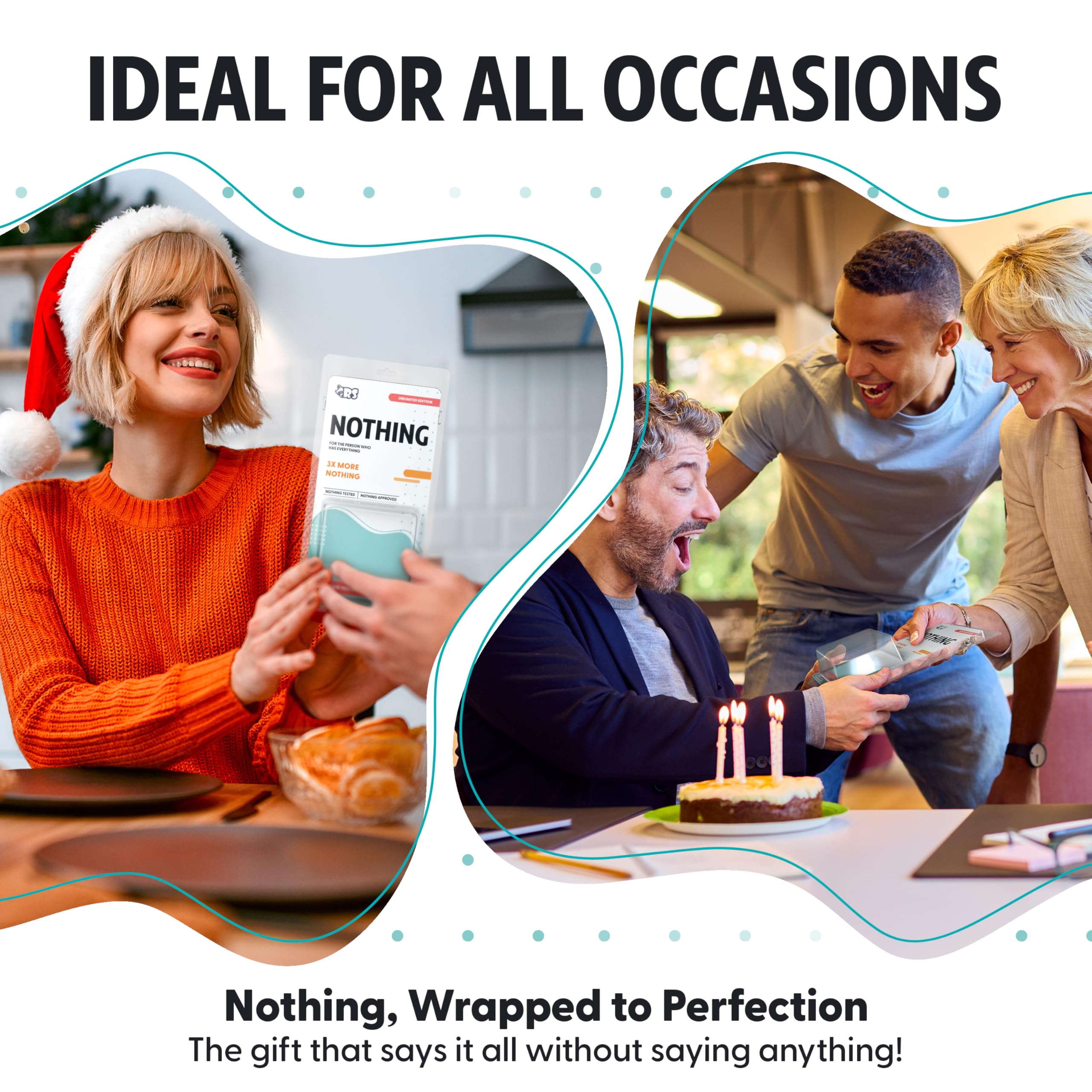 Nothing Gift - Funny Gag Gift for Dad, Mom, Women & Men Who Want Nothing - Hilarious Novelty & Useless Practical Joke for The Person Who Has Everything - Weird Prank Box Stuff
