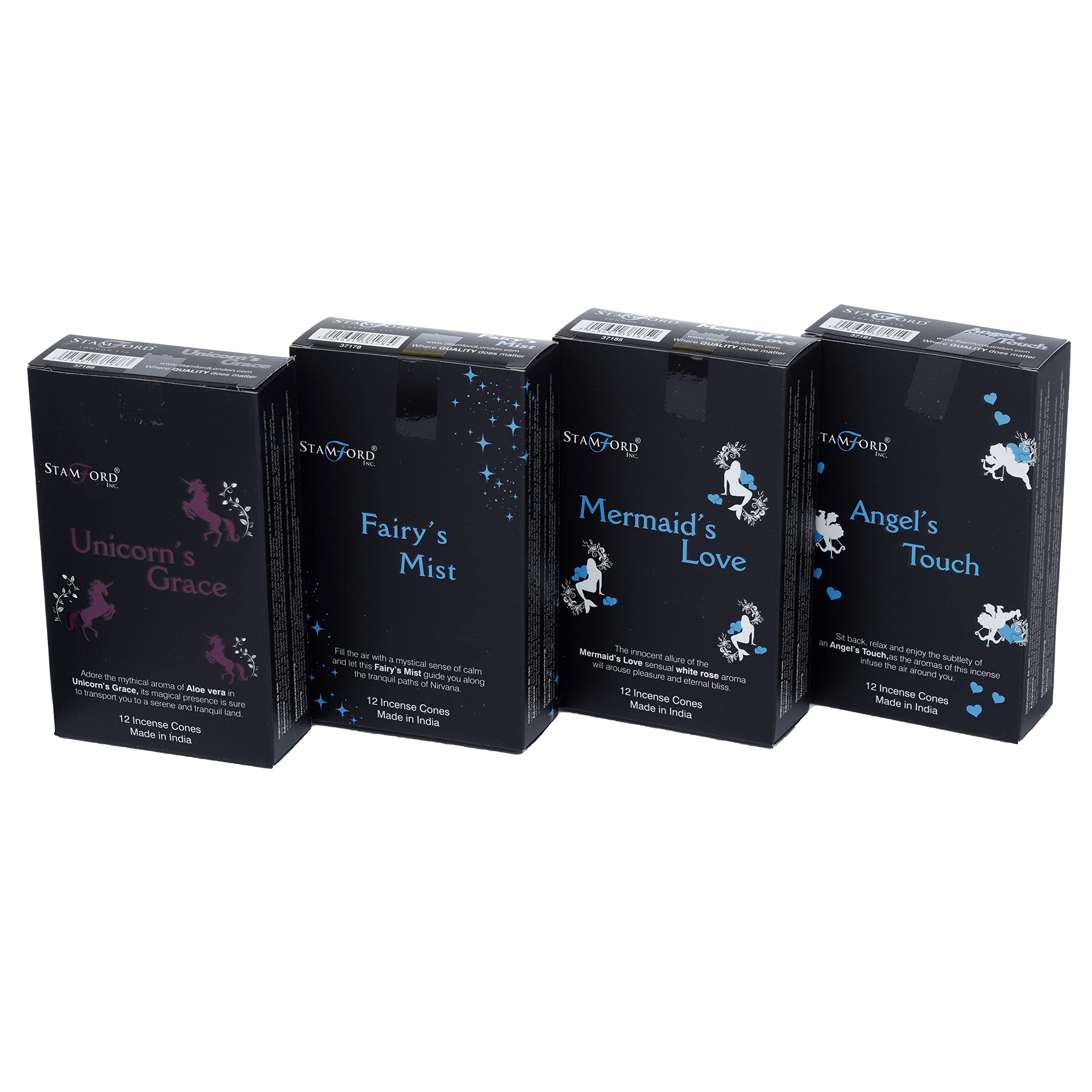 Stamford Zwarte Wierook 144, 12 Kegels Sampler Pack (MIXED VARIETY BOX), One Size
