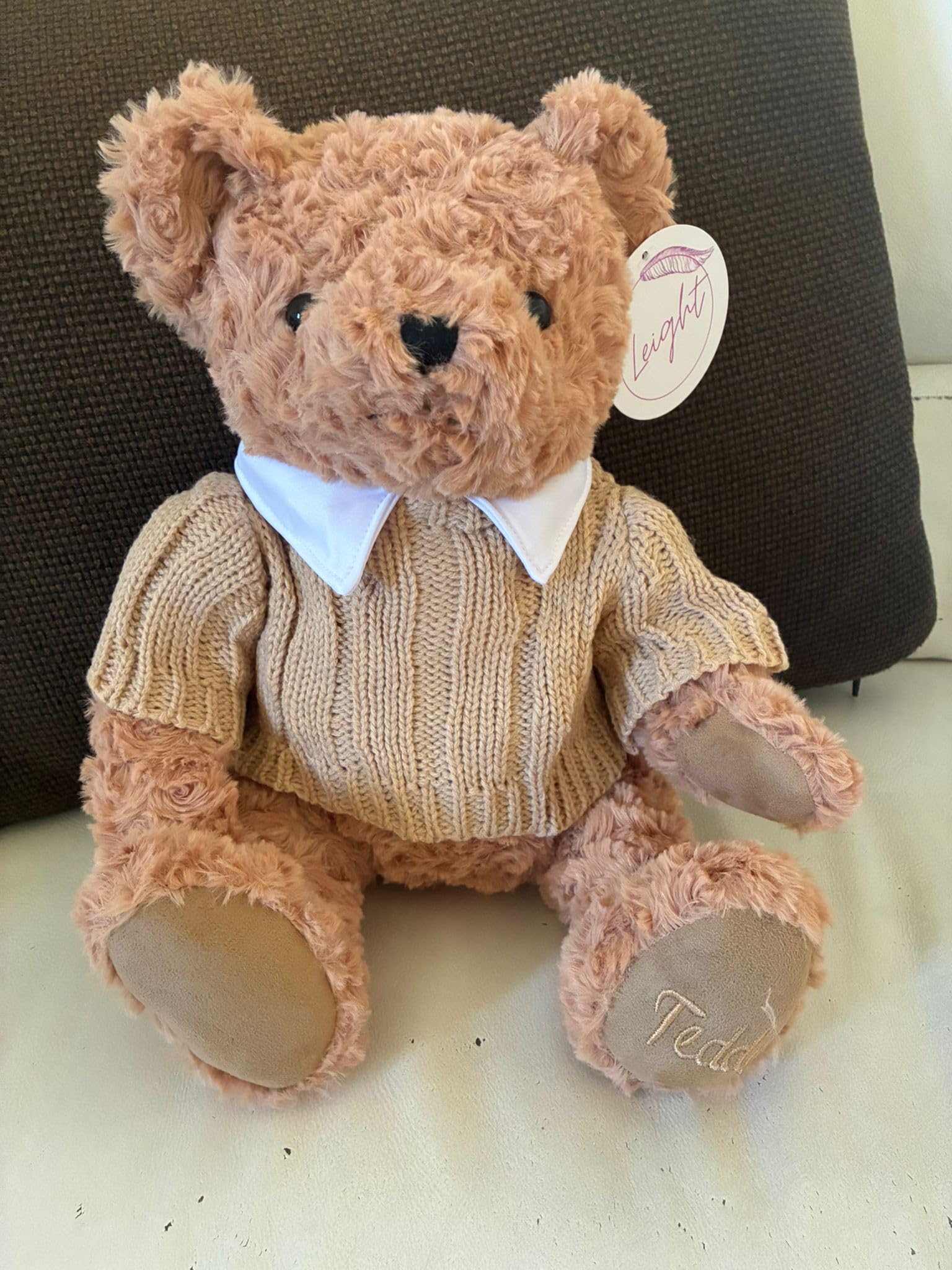 LEIGHT Orsacchiotto di Peluche Morbido con Maglione – 30cm Pupazzo Coccoloso per Bambini & Adulti, Regalo Perfetto & Decorazione Elegante (CAMICIA ORSACCHIOTTO)