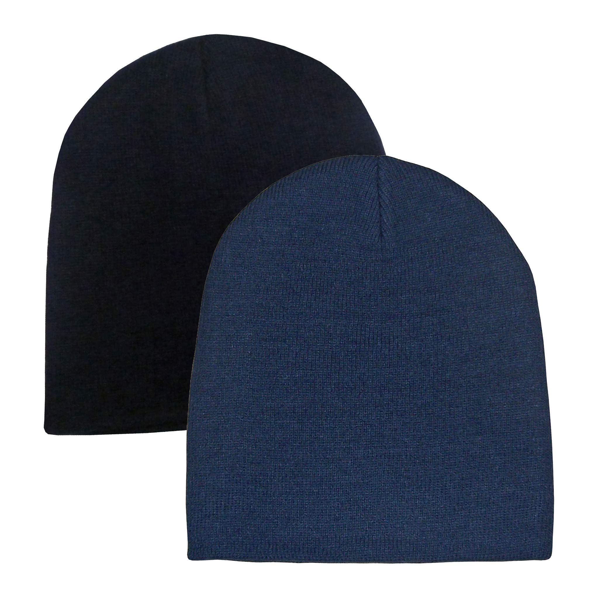 N'Ice Caps Kids Unisex Double Layered Knit Beanie Cap - 2 Hat Pack