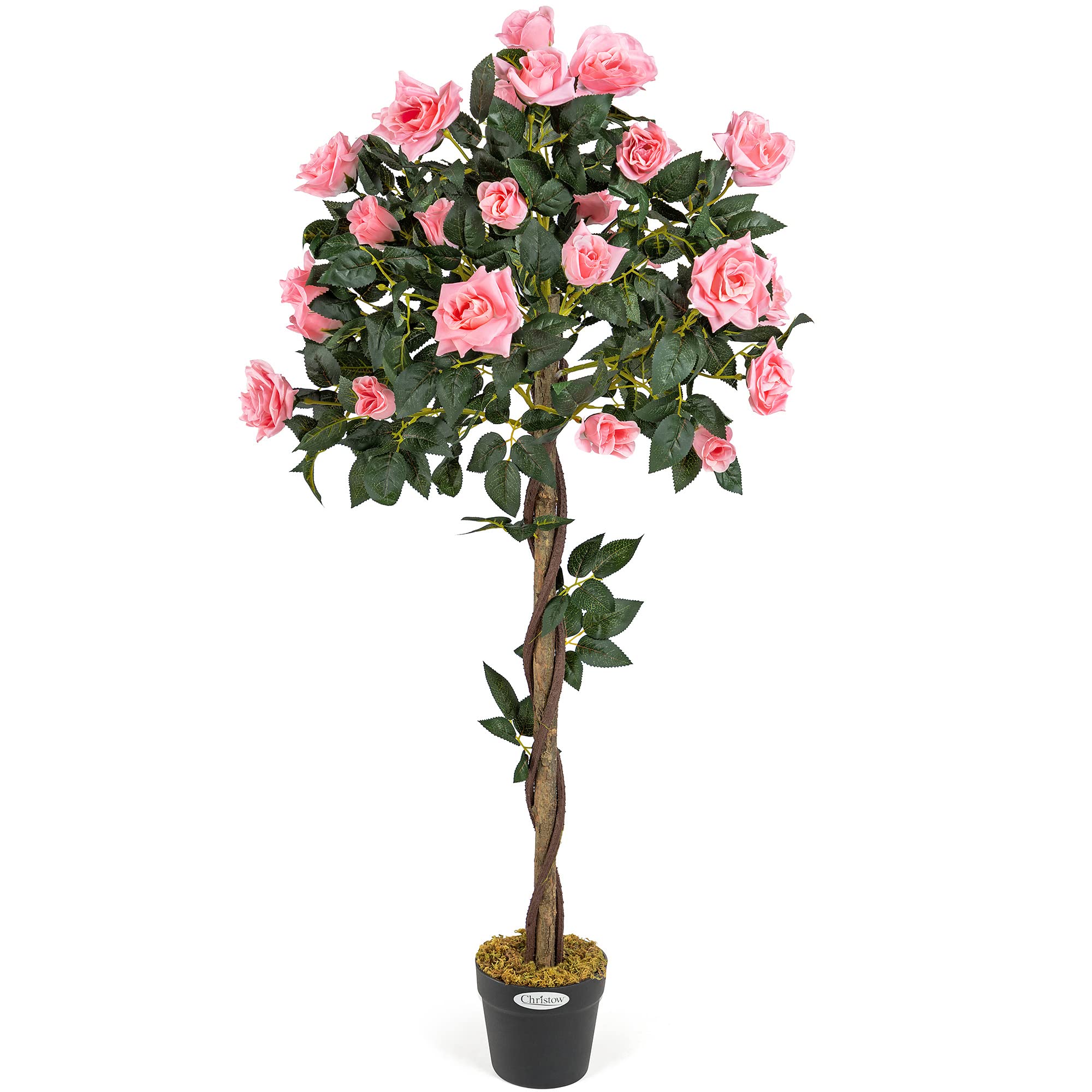 Christow Pink Artificial Rose Tree - 3Ft & 4Ft