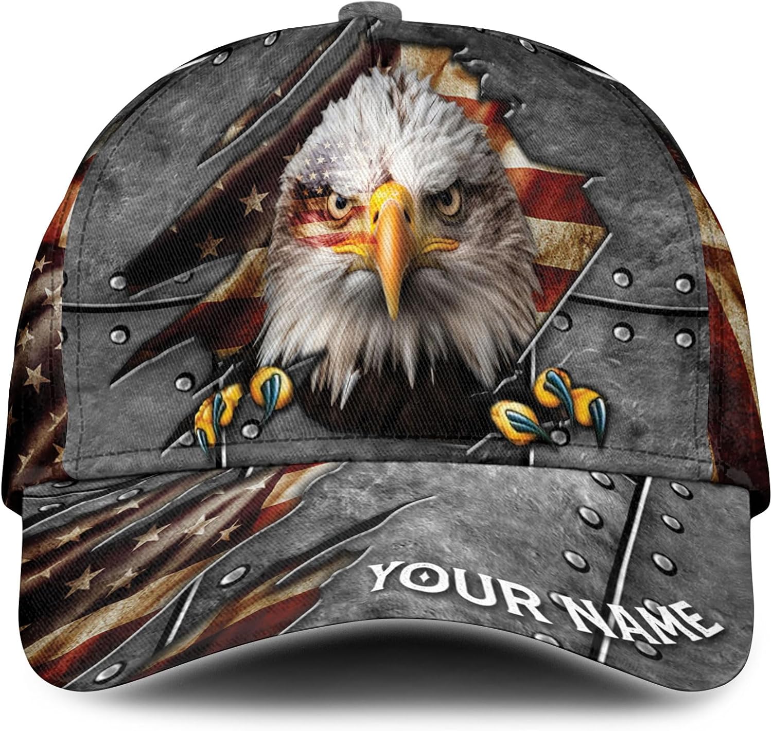 Personalized Fitted Camo Hats for Men Hunting, Camouflage Gift Caps