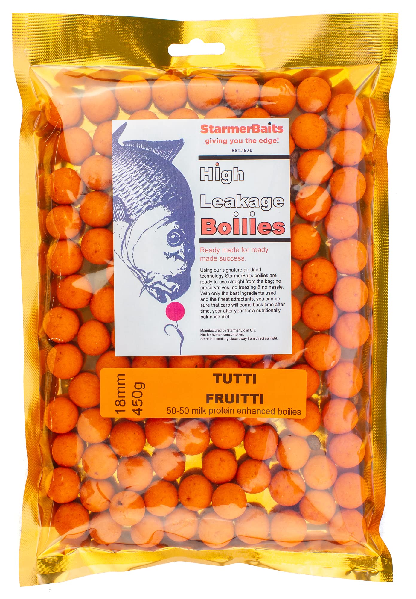 STARMER BAITS GIVING YOU THE EDGE! EST. 1976 boilies/TUTTI FRUITTI / 18mm / 450g