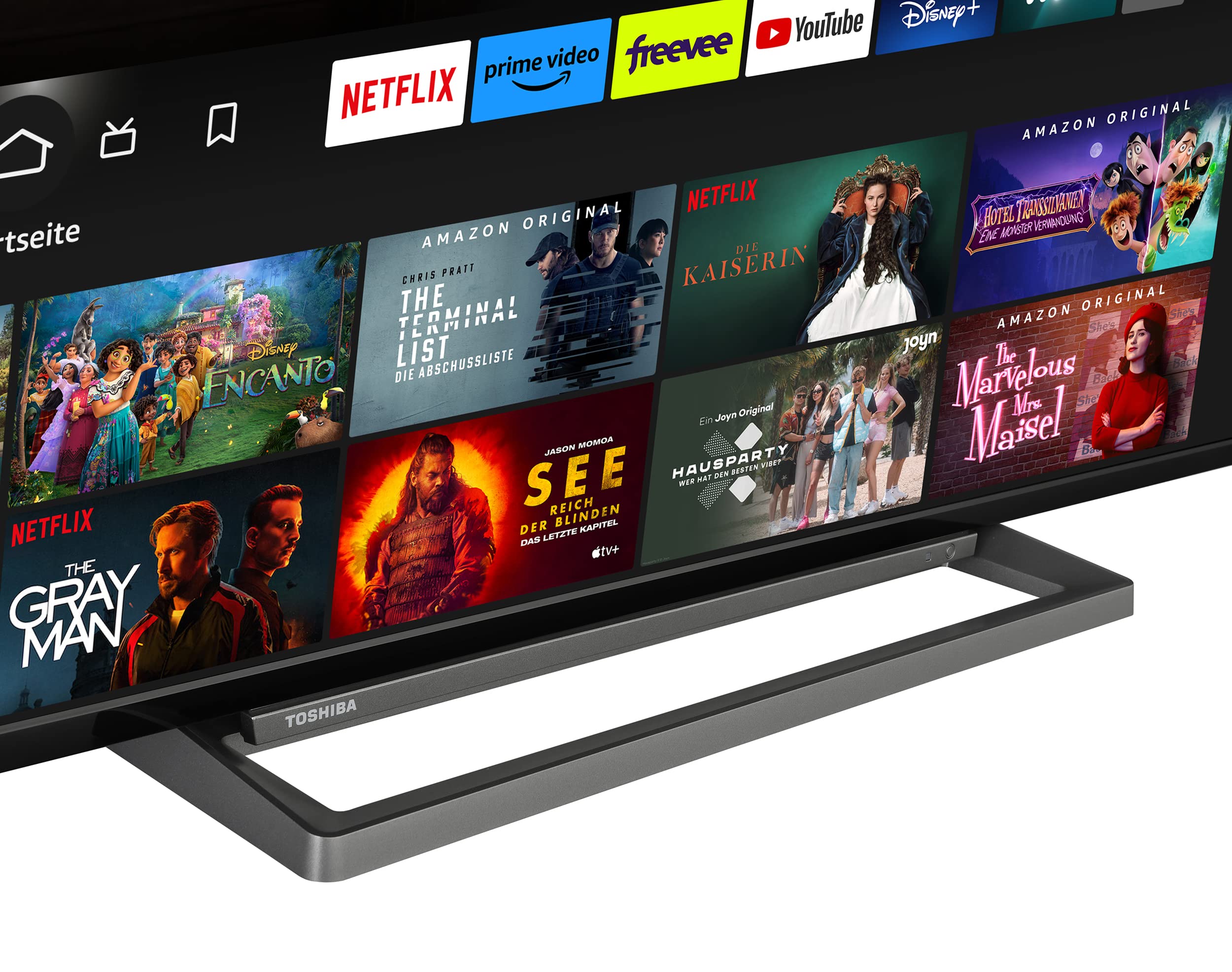 Toshiba 43UF3D63DAX 43 Zoll Smart Fire TV Fernseher (4K Ultra HD, HDR Dolby Vision, Triple-Tuner, Alexa Sprachsteuerung, Bluetooth, Sound by Onkyo), Schwarz