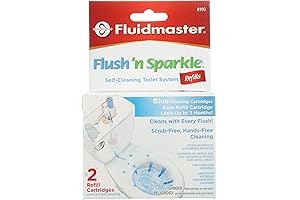Fluidmaster Flush 'n Sparkle Automatic Toilet Bowl Cleaning System Refills - Blue 2-Pack