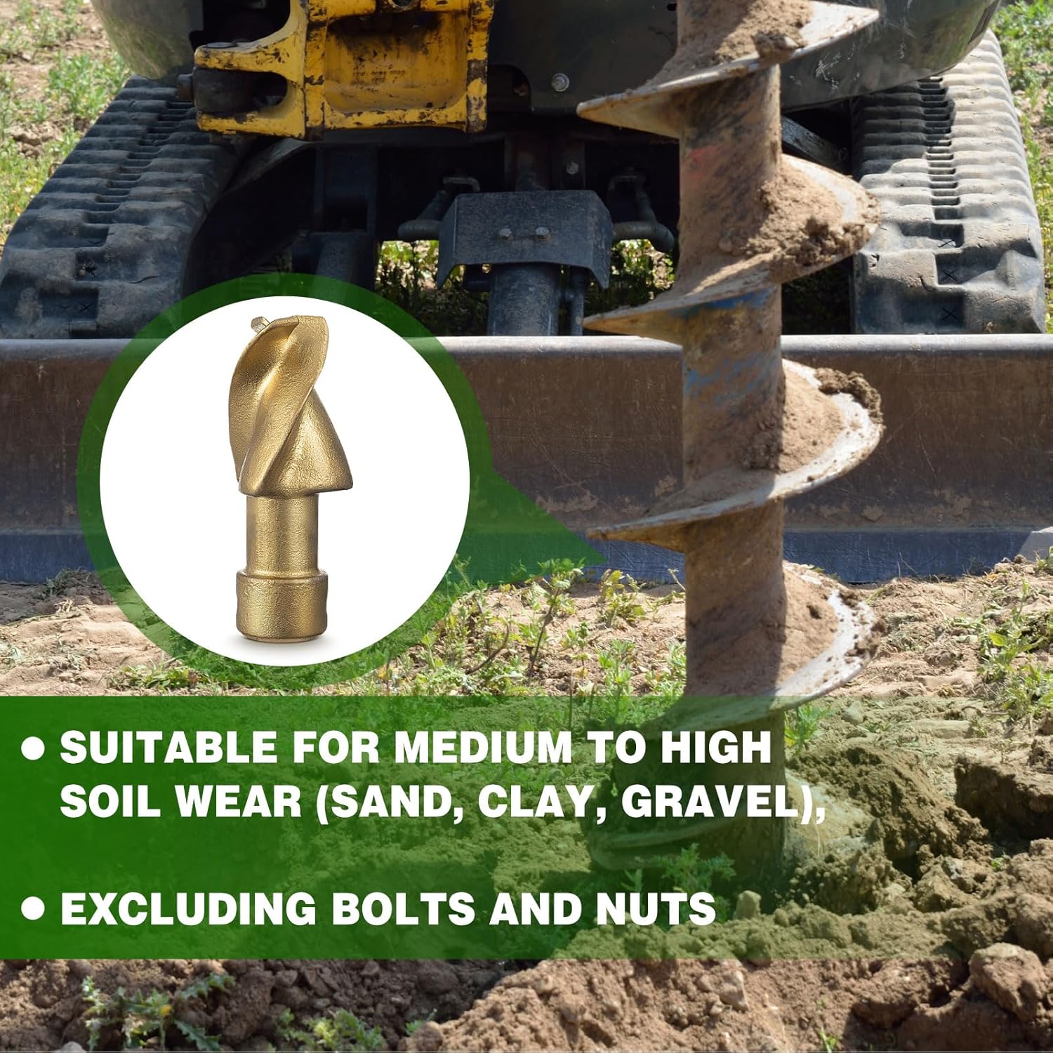 Moxweyeni Tf-350 Auger Pilot Tip Compatible with Tri Max and Various Augers, 135088