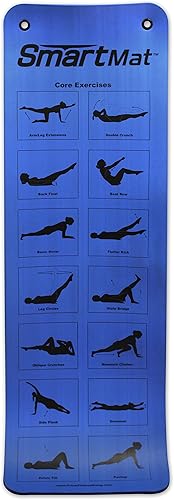 Prism Fitness Alfombrilla de ejercicio instruccional autoguiada inteligente de 16 milímetros de grosor para yoga, pilates, estiramiento y