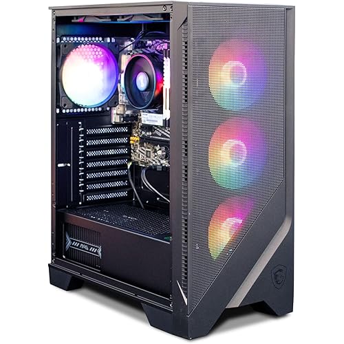 Desktop Pc Computer AMD Ryzen 5 5600G, 16GB 2 * 8 GB DDR4 3600, 512Gb M2 NVME SSD, RGB Fans, W11 64-bit Ready, Wify Ready, Mouse and Keyboard