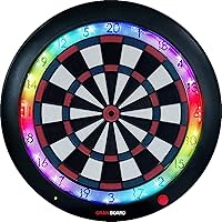 GranBoard 3s Bluetooth Electronic Dartboard - Blue LED Lights, App Scoring for iPhone/Android/Smart TV, Global Play