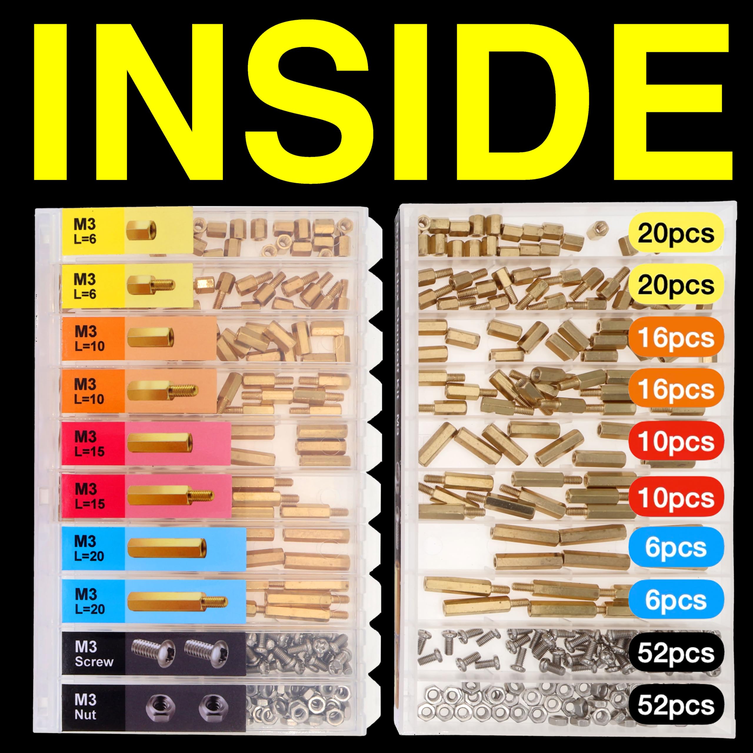 Motherboard Standoffs - Brass Spacers for Electronics -4 Motherboard Standoffs - Brass Spacers for Electronics -4