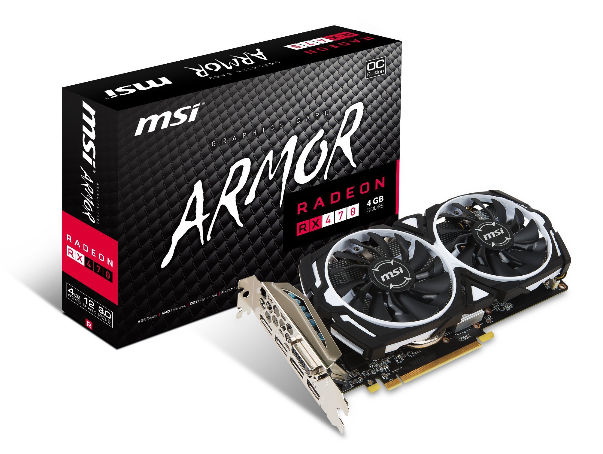 MSI Gaming Radeon RX 470 GDDR5 4GB Crossfire FinFET DirectX 12 Graphics Card (RX 470 Armor 4G OC) (R