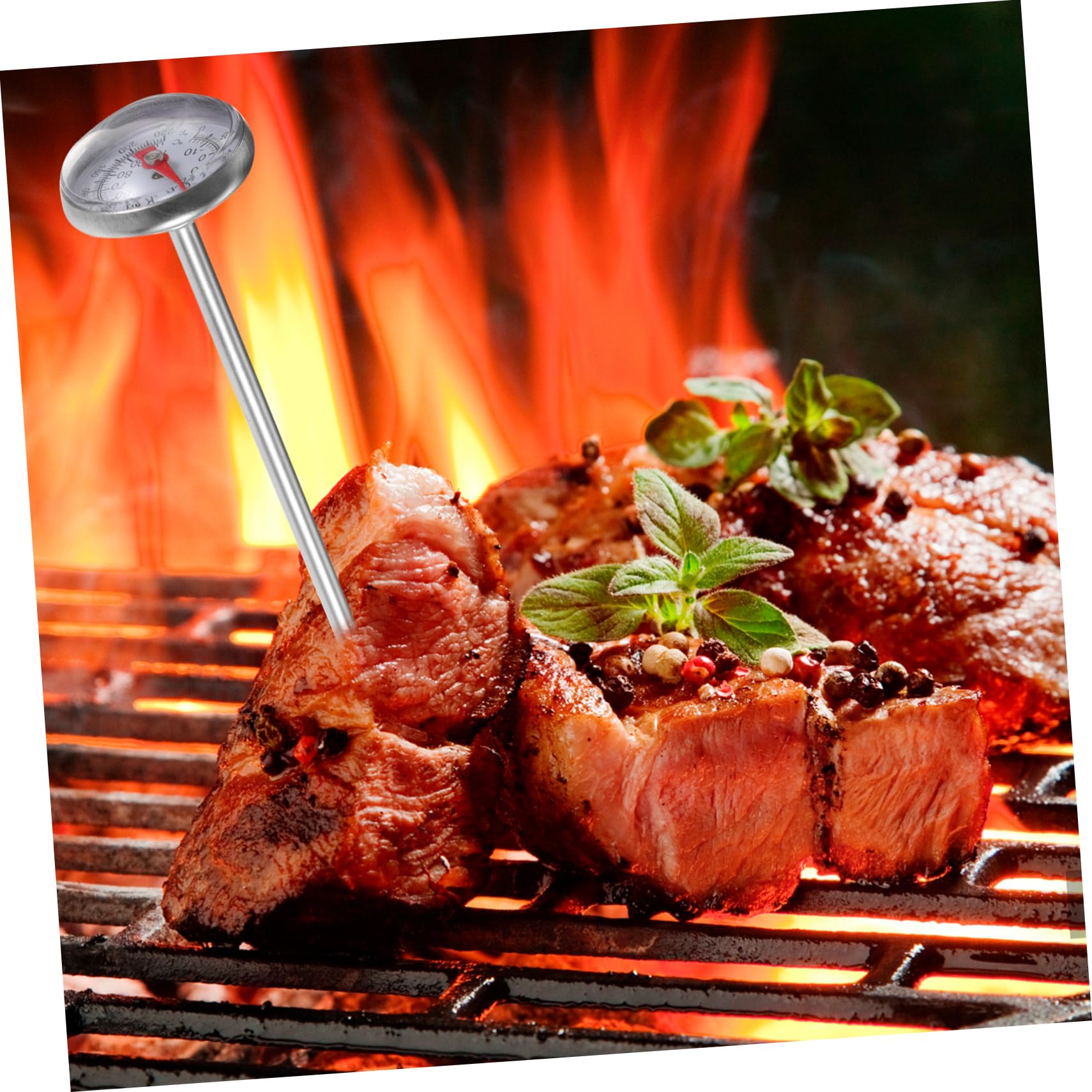 PRETYZOOM Oven Thermometer Accurate Food Thermometer for Cooking Multifunctional Kitchen Thermometer Easy Read Display