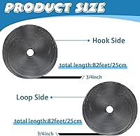 Vista 2 de Qilery 4 Rolls 3/4 Inch x 82 Feet Self Adhesive Hook and Loop Tape Double Sided Fastening Roll Sticky Hanging Strips Heavy Duty Strips Fastener for