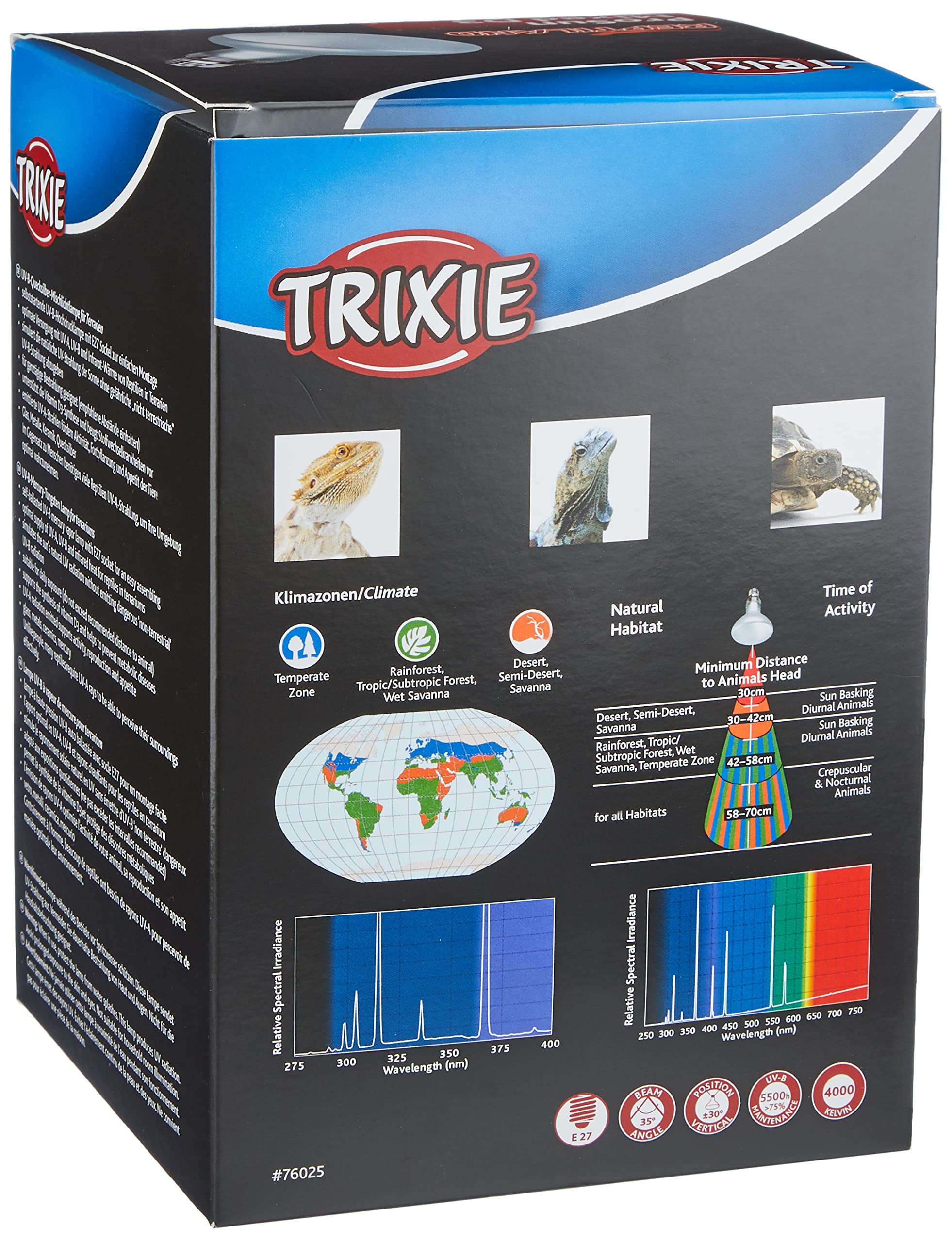 Trixie 76025 ProSun Mixed D3, UV~B Lampe, selbststartend, ø 95 × 130 mm, 100 W