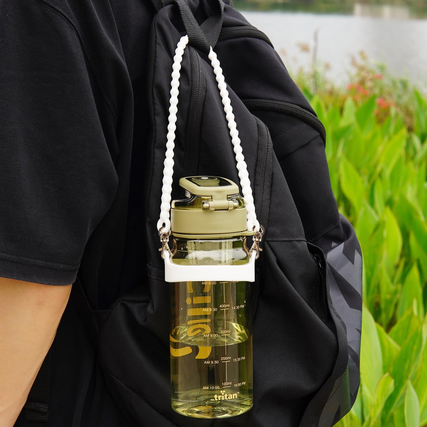 Water Bottle Handle for Stanley Cup - Soft, Durable Silicone Sling with Adjustable Strap, Fits Most 8-40oz Bottles, Ideal Stanley Cup Accessory - Image 5