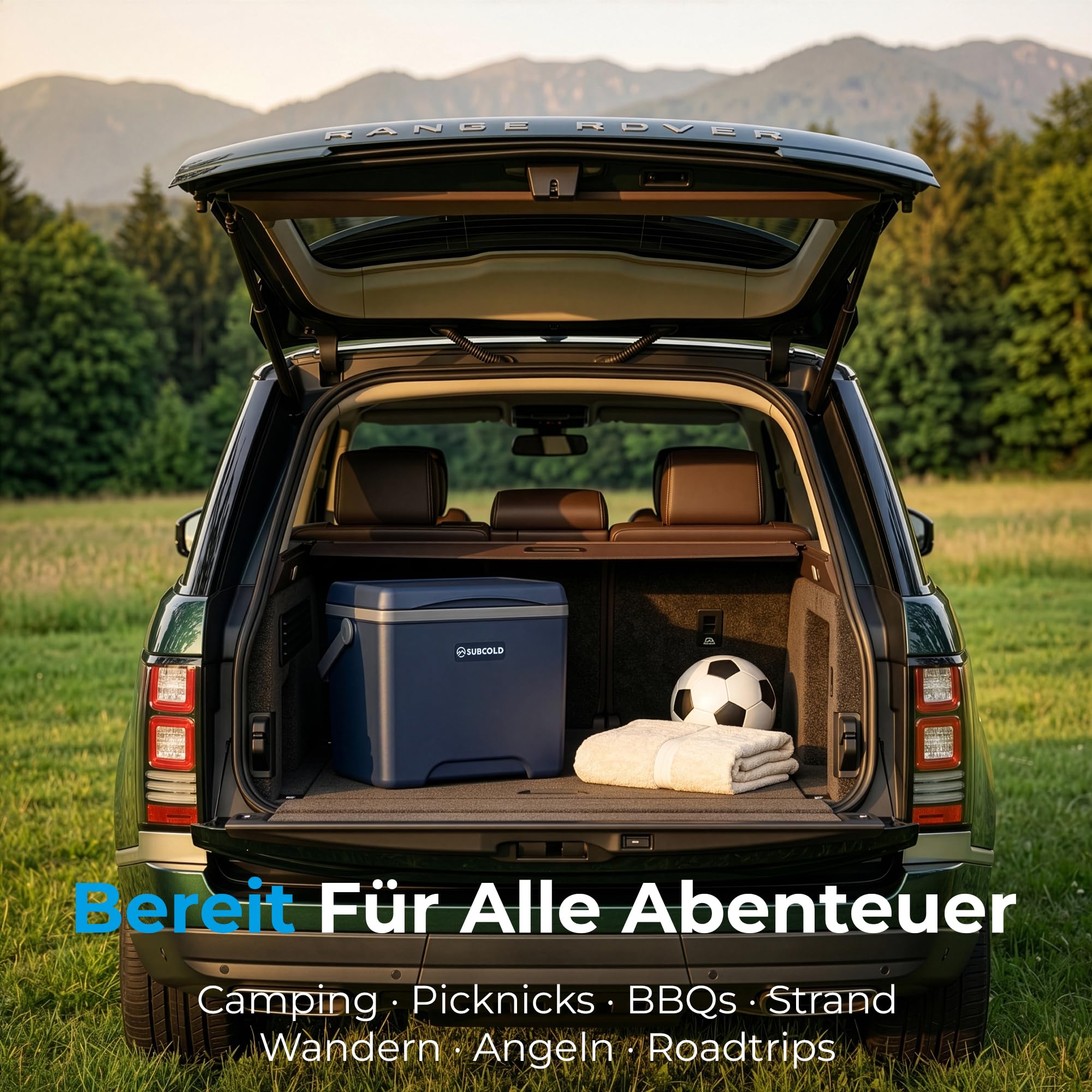 Subcold Kühlbox mit 2 Kühlakkus - Leichte isolierte Kühlbox | Isolierte Kühlbox für Reisen, Auto, Picknick & Strand | Tragbare Eisbox Kühlbox