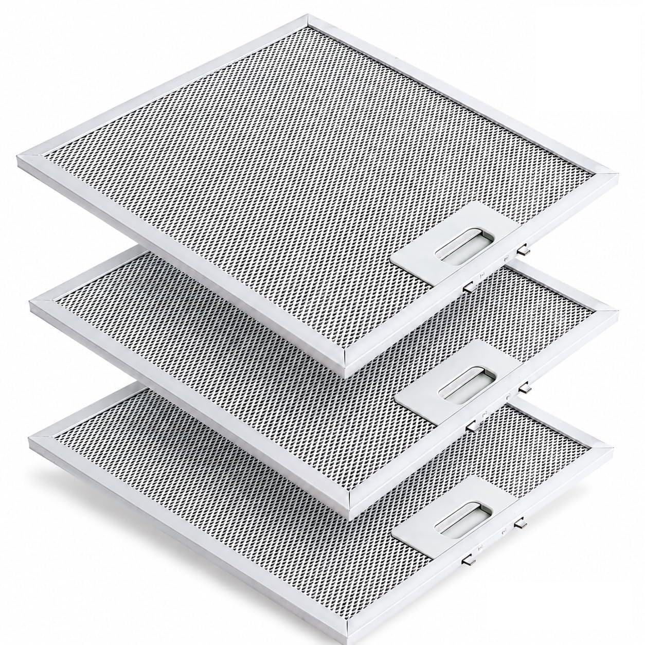 3 Piezas Filtro Campana Extractora 305mm x 267mm Compatible con Elica | Filtro de Grasa Compatible con Elica Campana Extractora de Cocina