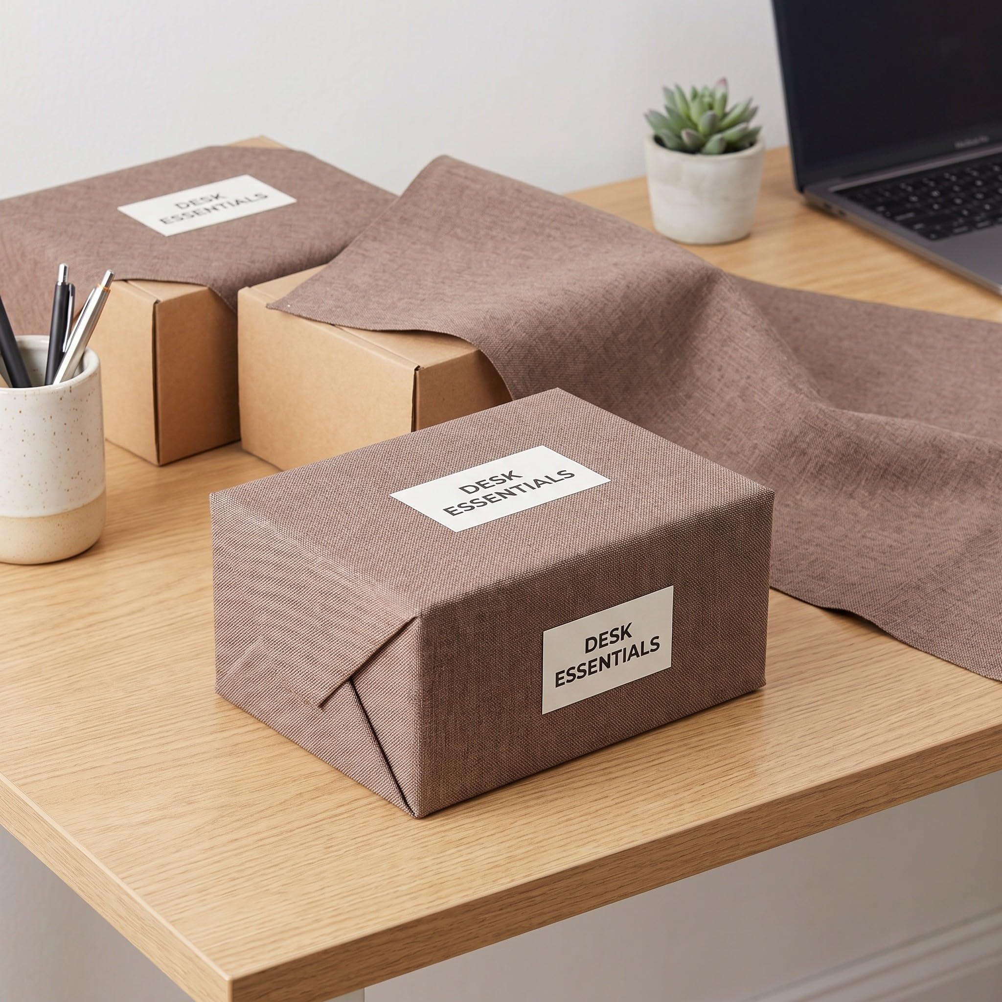PACKOVE 4 Rouleaux Couverture en Tissu pour Album Photo, Reliure en Lin