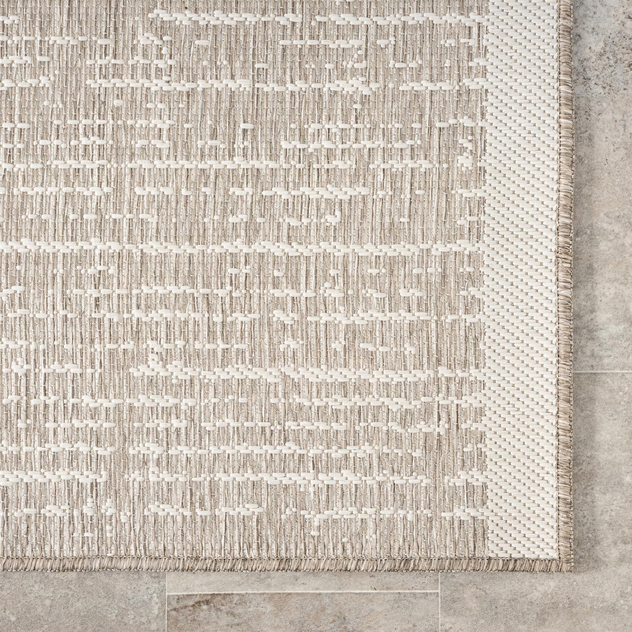 Abani Brown Area Rug – Ocean Collection – 6' x 9' Textured Weave Design – Indoor & Outdoor Use – UV Protected, Fade-Resistant, Easy to Clean – Durable for Patio, Deck, Entryway, or Kitchen