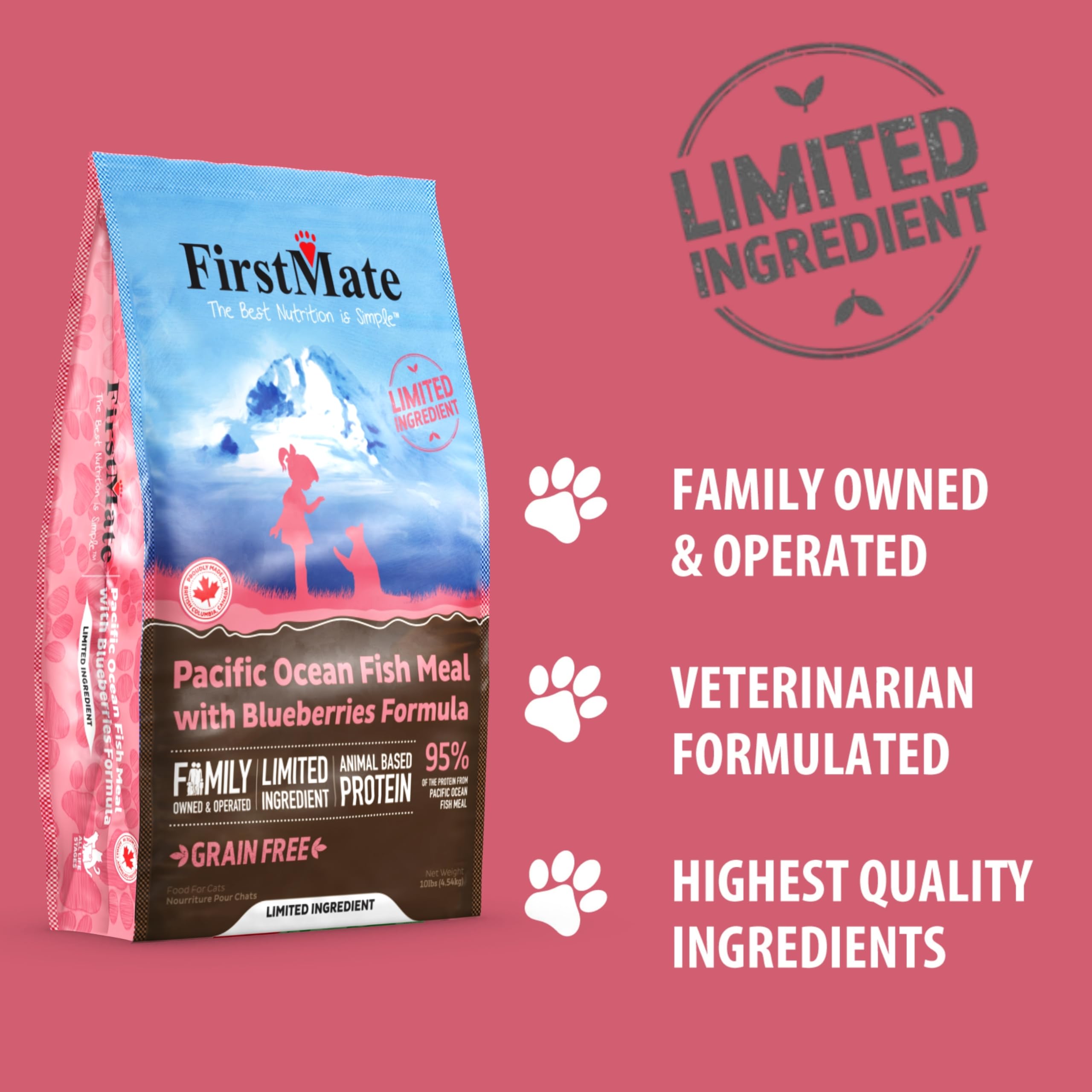 Firstmate Pet Foods Renaissance alimento para gatos sin granos con arándanos
