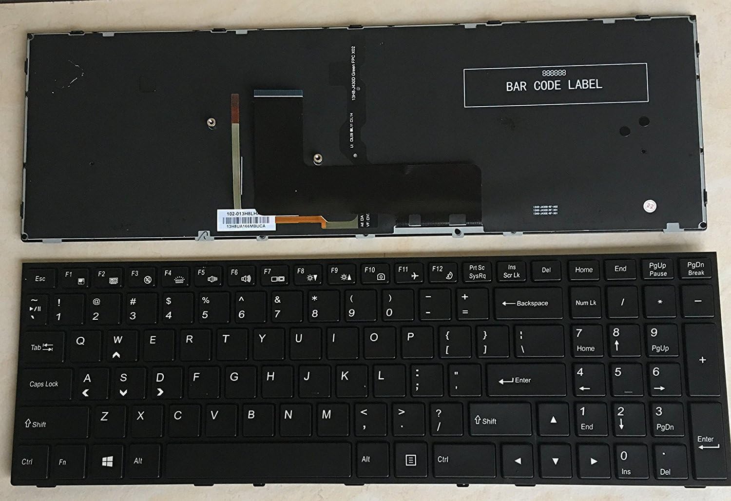 New for Clevo P650SG P655SG P650SE P655SE P651SG P651SA P651SE P650RE3 P650RE6 P650RG P670RE3 P670RG P670SG Laptop Gaming Keyboard US Backlit Black with Frame