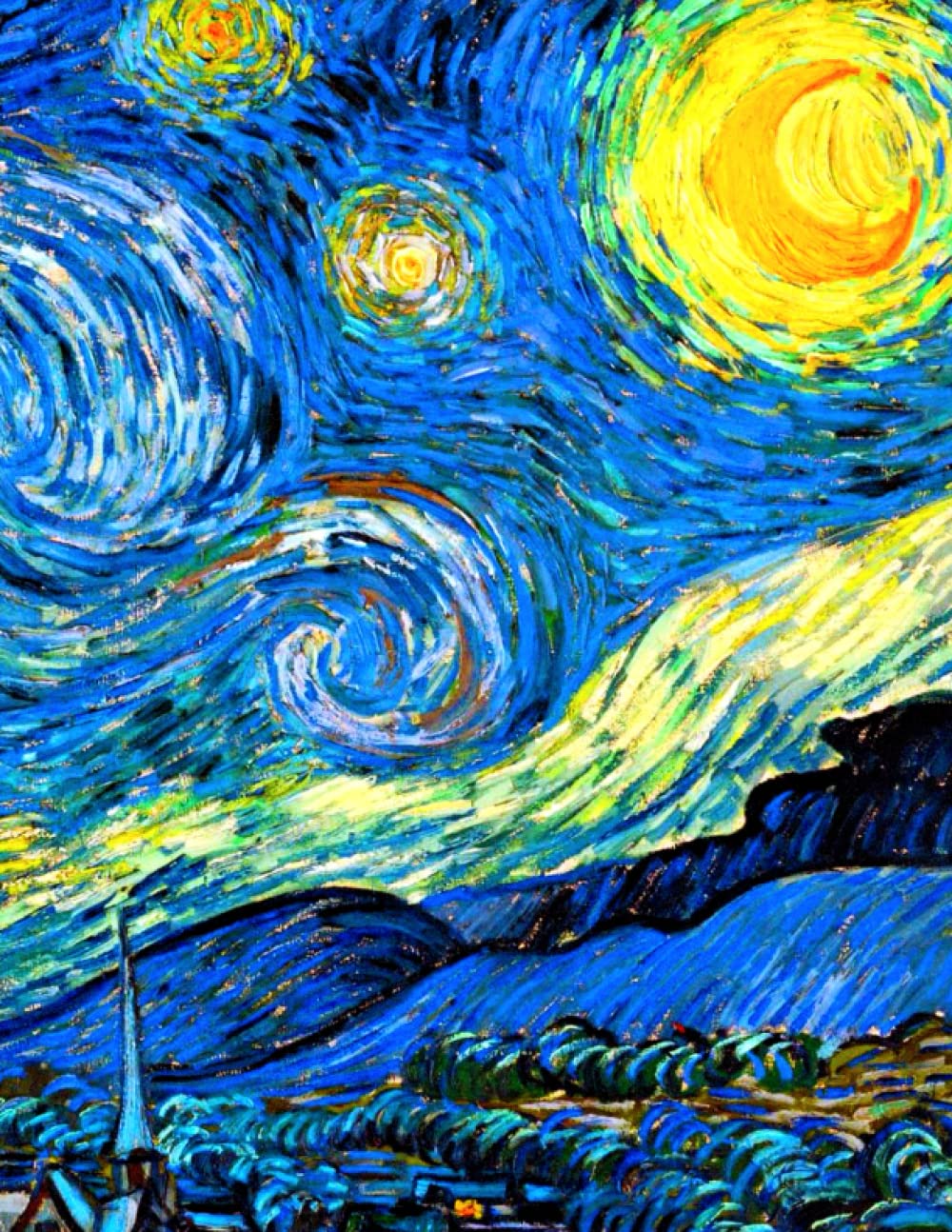 Vincent Van Gogh Starry Night LARGE Sketchbook: 8.5" x 11" Unlined Journal, 120 Blank Pages for Kids, Artists, Students to Draw, Doodle, Sketch, Write Paperback – February 5, 2022