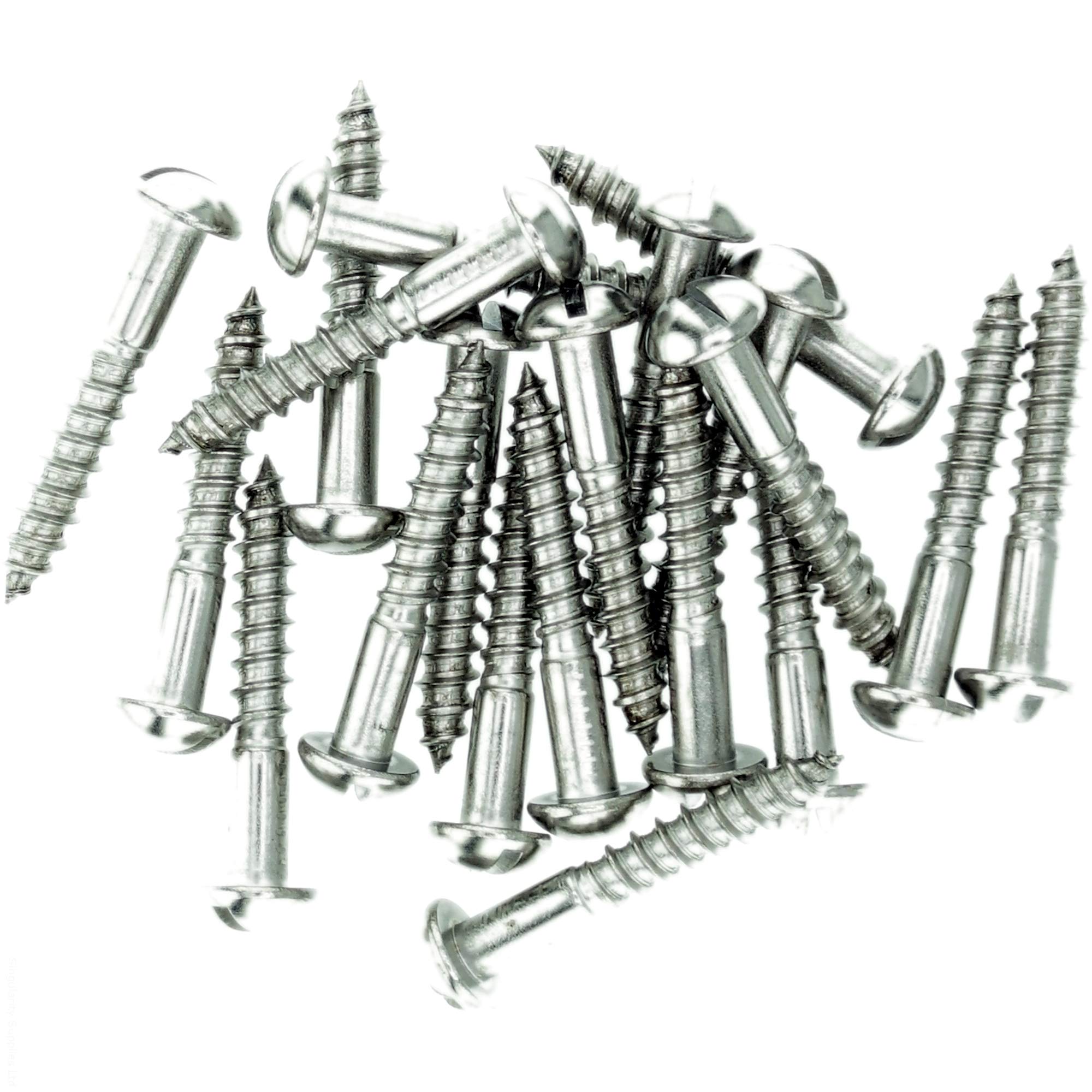 Singularity Supplies No.10 X 1.78 (5.0Mm X 45Mm) Slot Pan Wood Screw - Stainless Steel (A2) (Pack Of 20)