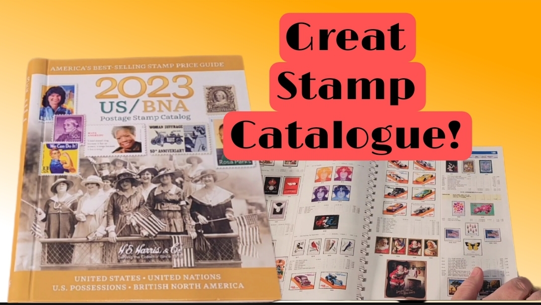 Watch Review of H.E. Harris stamp catalog on Amazon Live