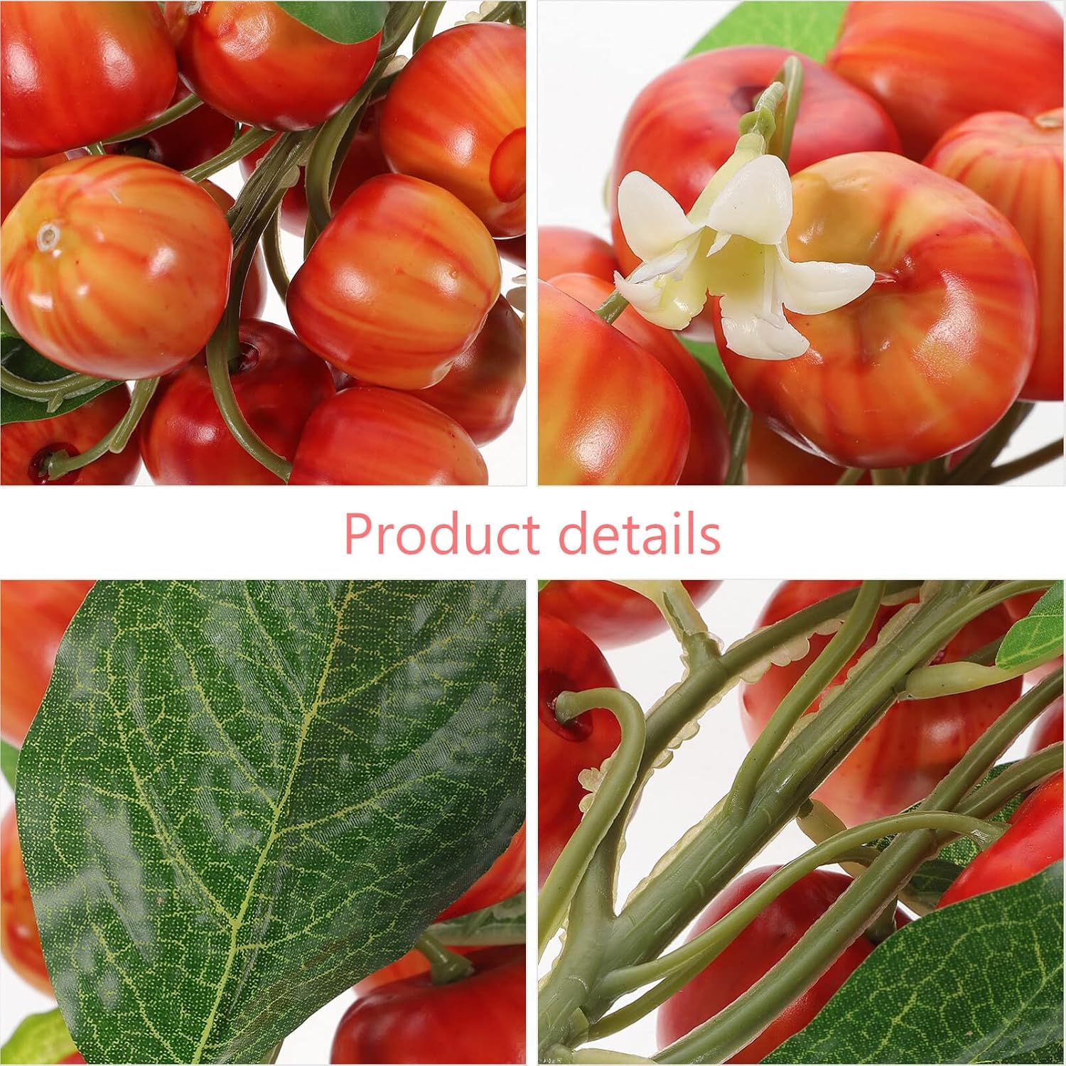 MAGICLULU 1Pcs Artificial Apples Branch Simulation Fruits Tree Stem Flower Bouquet for Photography Props Home Decors