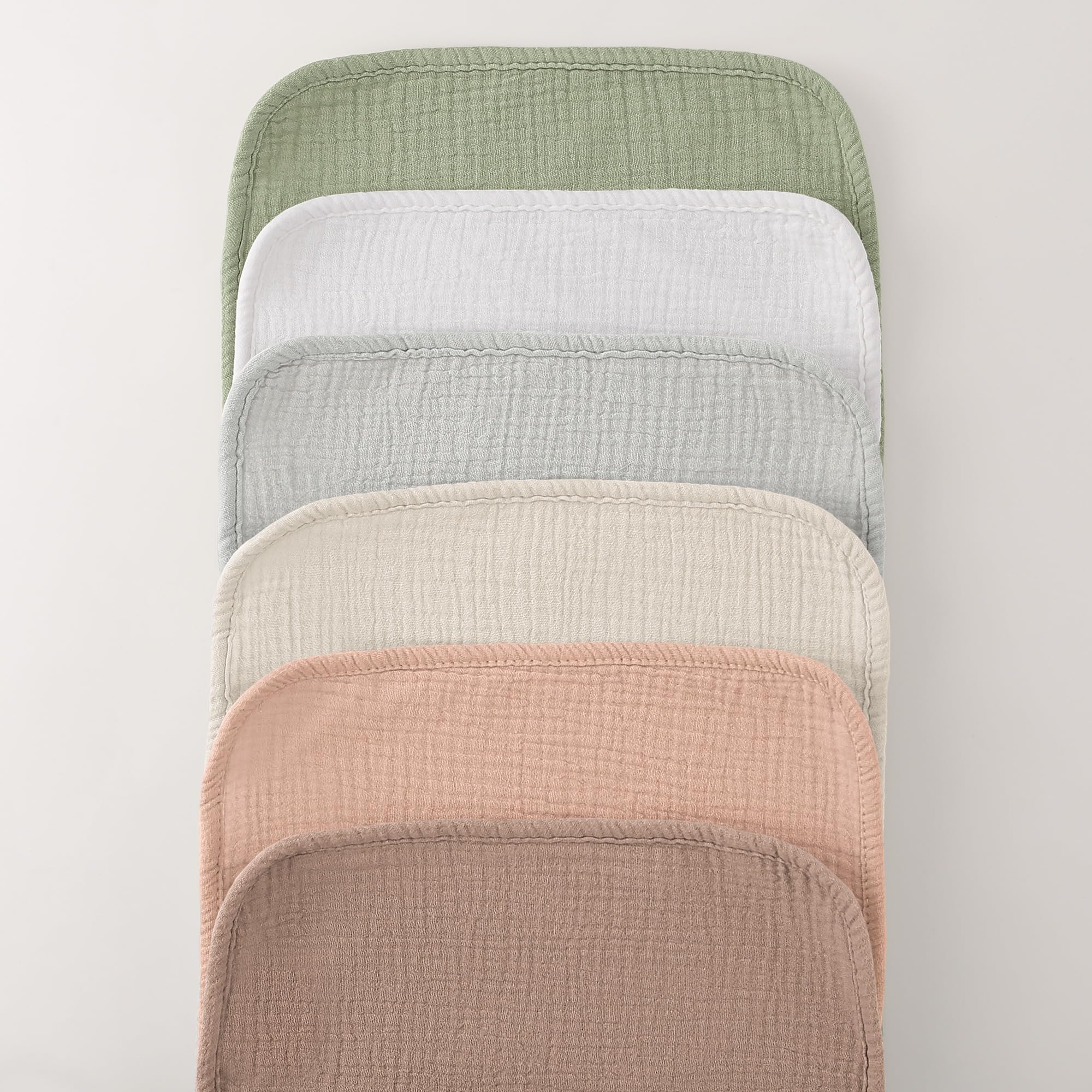 bearmoss Bambino in Mussola Per Neonati, 6 Pezzi, Set 50 X 25 Cm, Super Morbido Assorbente in Mussola A Grana Per Neonati, Unisex, Per Bambine E Ragazzi