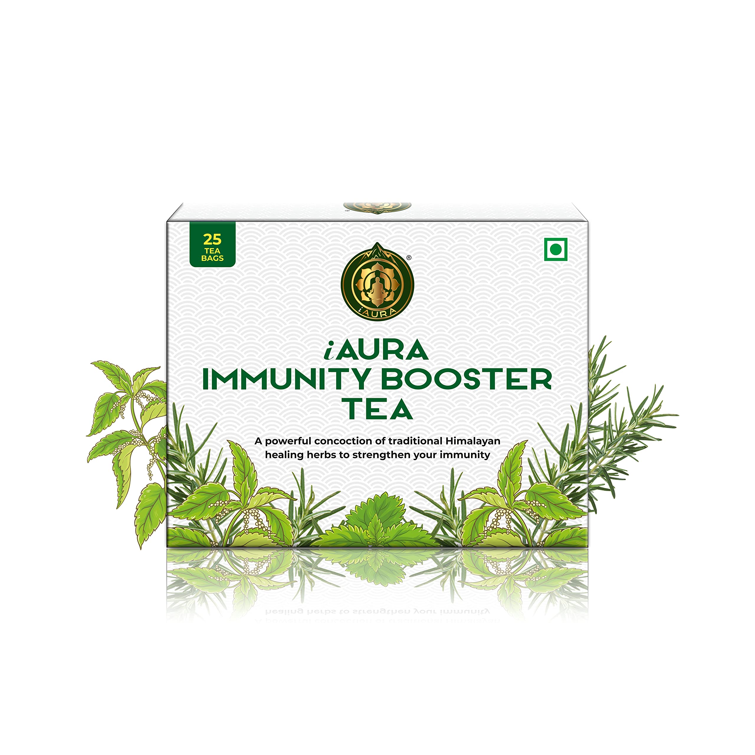 iAura Immunity Booster Tea - 25 Tea Bags || Herbal Tea || Green Tea || (B09NGF11QK) Amazon Price History, Amazon Price Tracker
