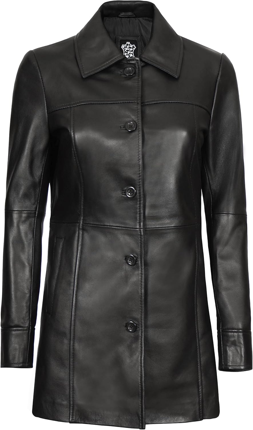 fjackets Real Leather Jacket Women - Lambskin Leather Car Coats For Womens - Stylish Soft Women's Long Coats