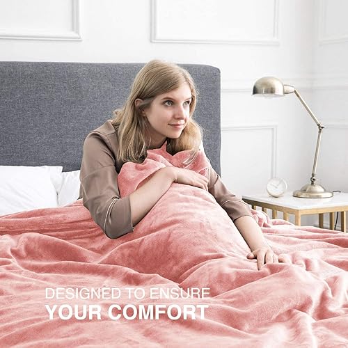 Miniatura 4 de MOONLIGHT20015 Manta de vellón  Manta súper suave y mullida para sofá y sofá  Mantas y mantas ligeras de lujo de microfibra mullida de 400 GSM, 50 x