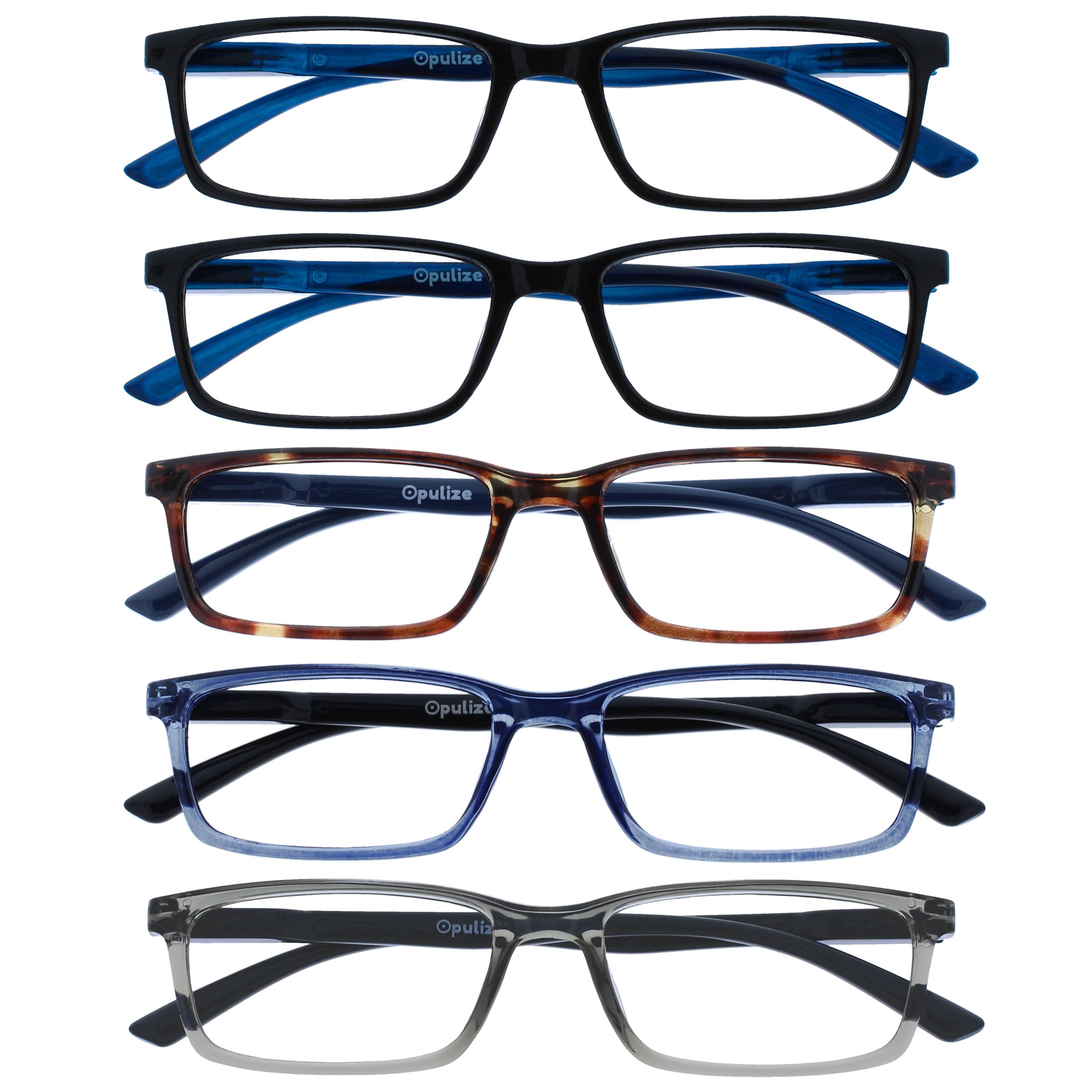 OPULIZE See Gafas Lectura Filtro Luz Azul x3 Estrecha Bisagras de Resorte Mejoran Sueño Reducen Dolor de Cabeza Ordenador Videojuegos Antirreflejante Azul Morado Turquesa Hombre Mujer BBB9-35Q +2.00 — view 31