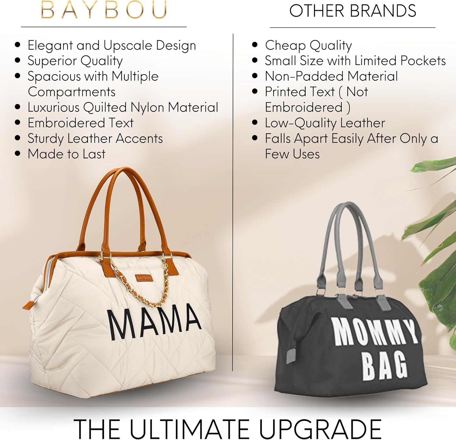 Mama Hospital Diaper Bag Tote for Labor and Delivery Essentials Mommy Bag for Baby and Travel Large