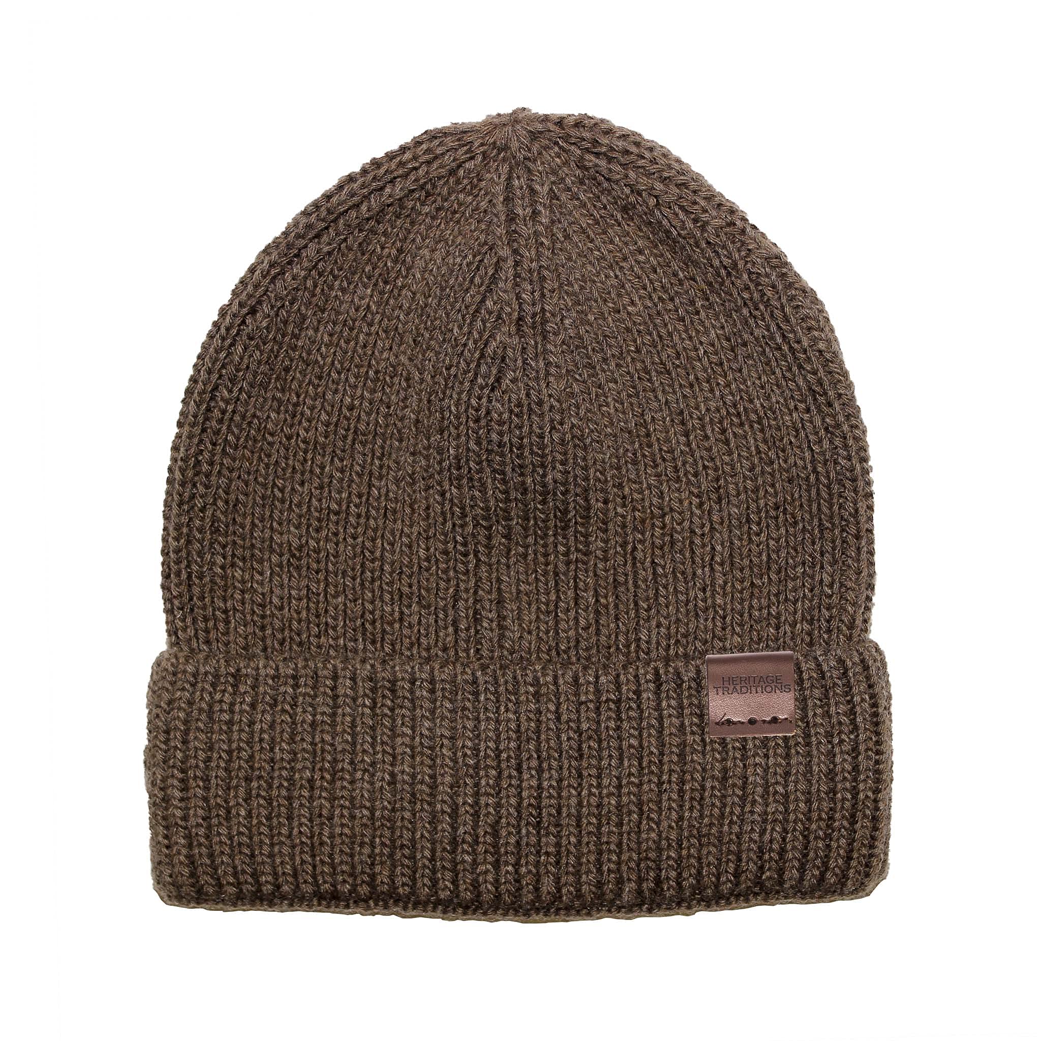 Heritage Traditions Wool Mix Fisherman Beanie (Mushroom Marl)