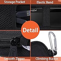 Vista 19 de Aenllosi Funda de transporte rígida compatible con Crucial X9 / X9 Pro / X10 / X10 Pro 1TB/2TB/4TB SSD portátil, unidad de estado sólido externa USB