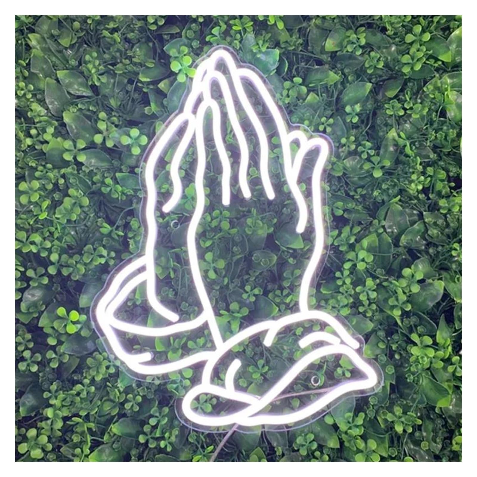 SHOUXI Sign Lamp Praying Hands Neon Sign Wall Decor Neon Sign for Man Cave Store Room Decor Characteristic 45cm(B)