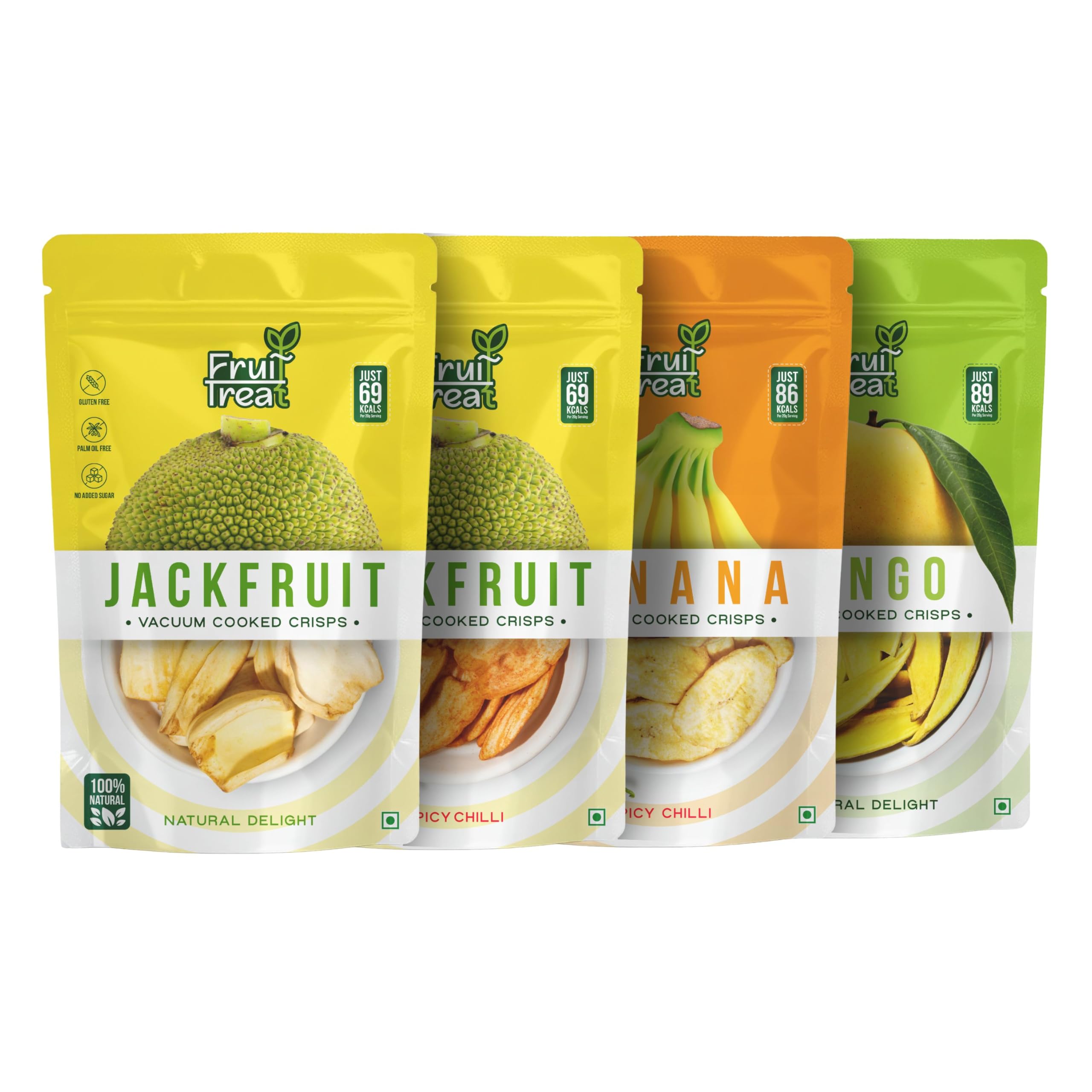 FruitTreat Fruits Healthy Vacuum Fried Chips Combo (Pack of 4 FruitTreat Fruits Healthy Vacuum Fried Chips Combo (Pack of 4