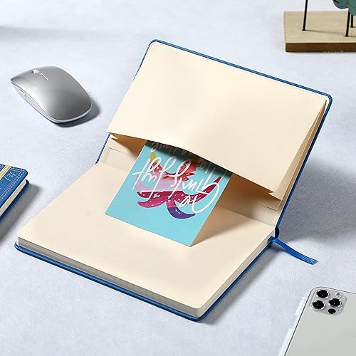 Miniatura 9 de Artfan Cuadernodiario a rayas  Cuaderno clásico de piel sintética de papel grueso de alta calidad con bolsillo + separadores de páginas, regalos,
