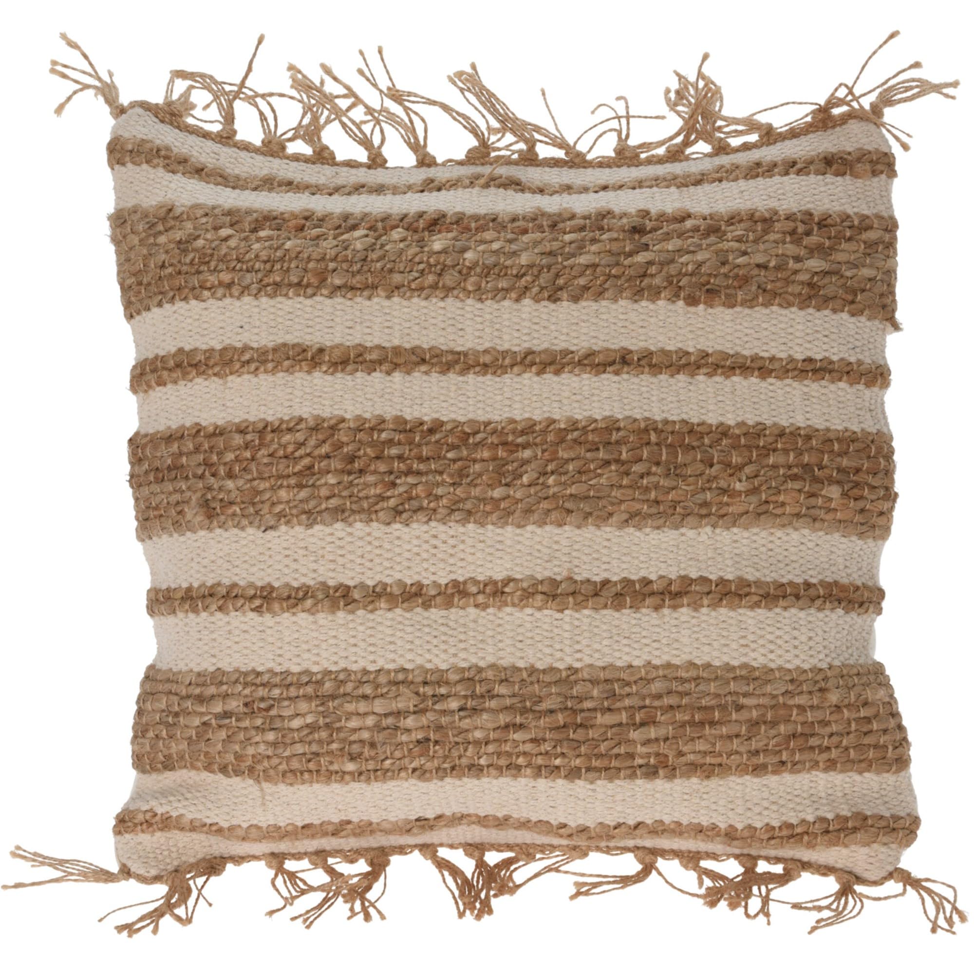 Coussin en jute et coton 45x45 cm pour sublimer votre canapé de salon