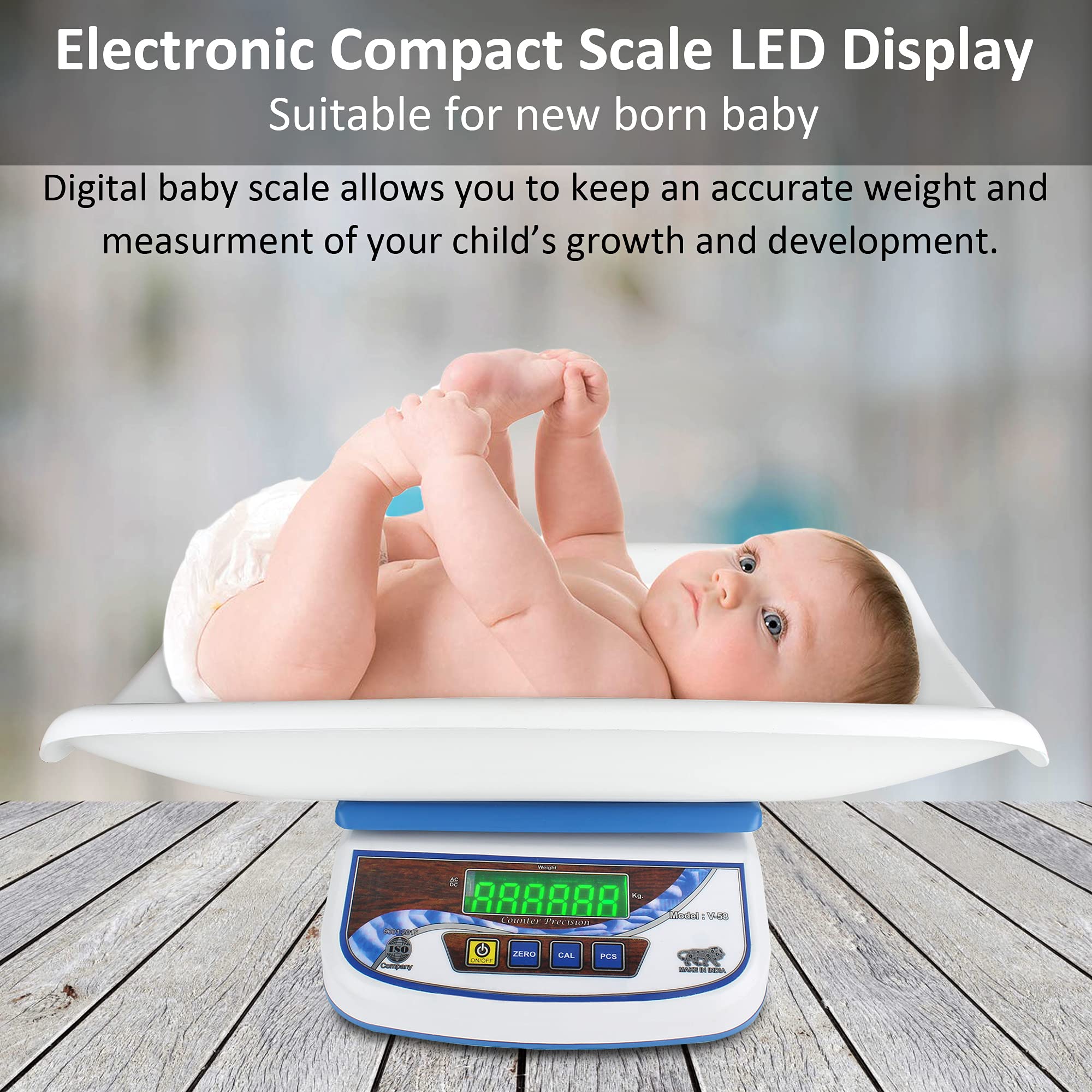MCP Virgo Digital Baby Weighing Scale With Tray For Newborn Baby And Kitchen - Image 3 thumbnail