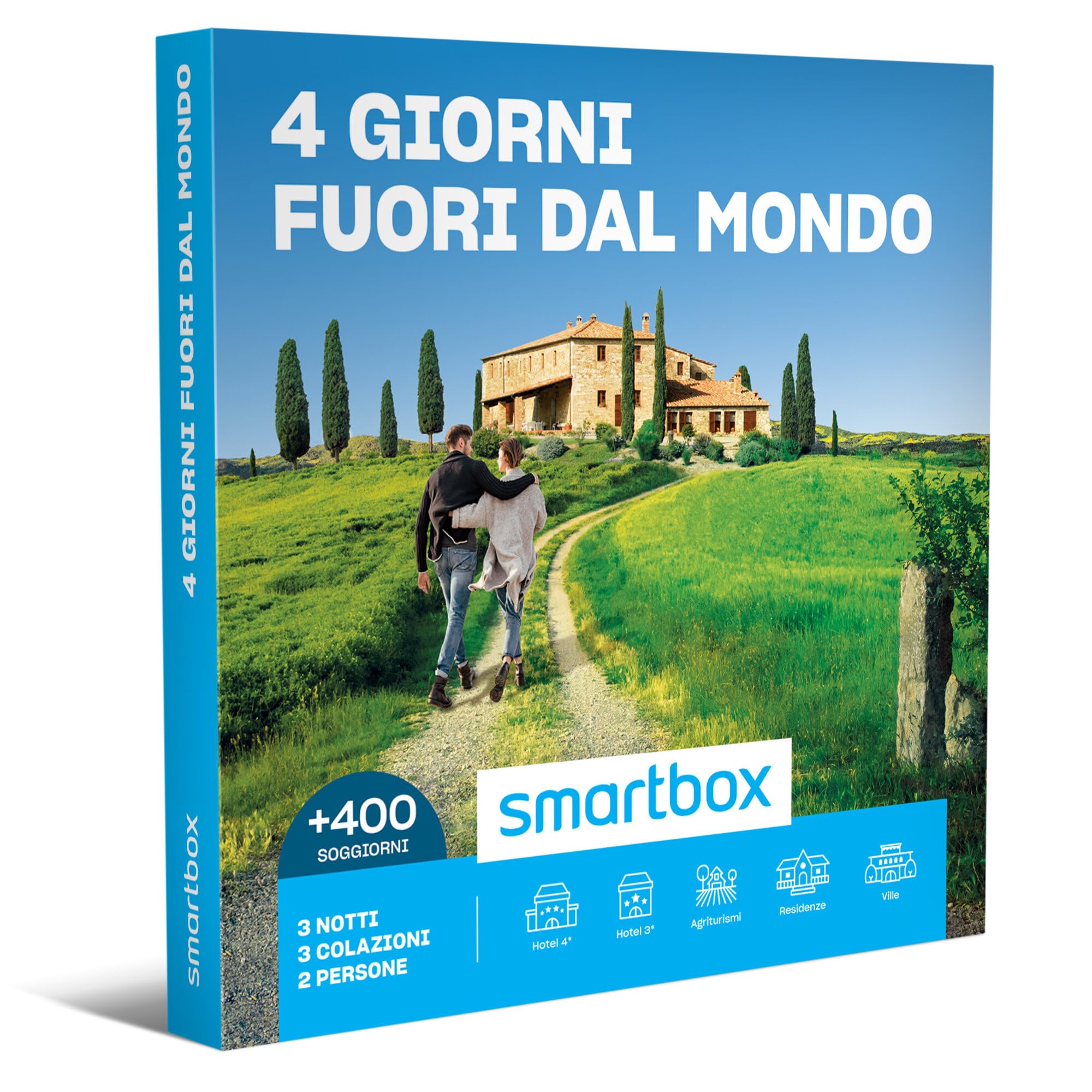 Smartbox - Cofanetto Regalo 4 Giorni Fuori dal Mondo - Idea Regalo per Coppie - 3 Notti con Colazione per 2 Persone